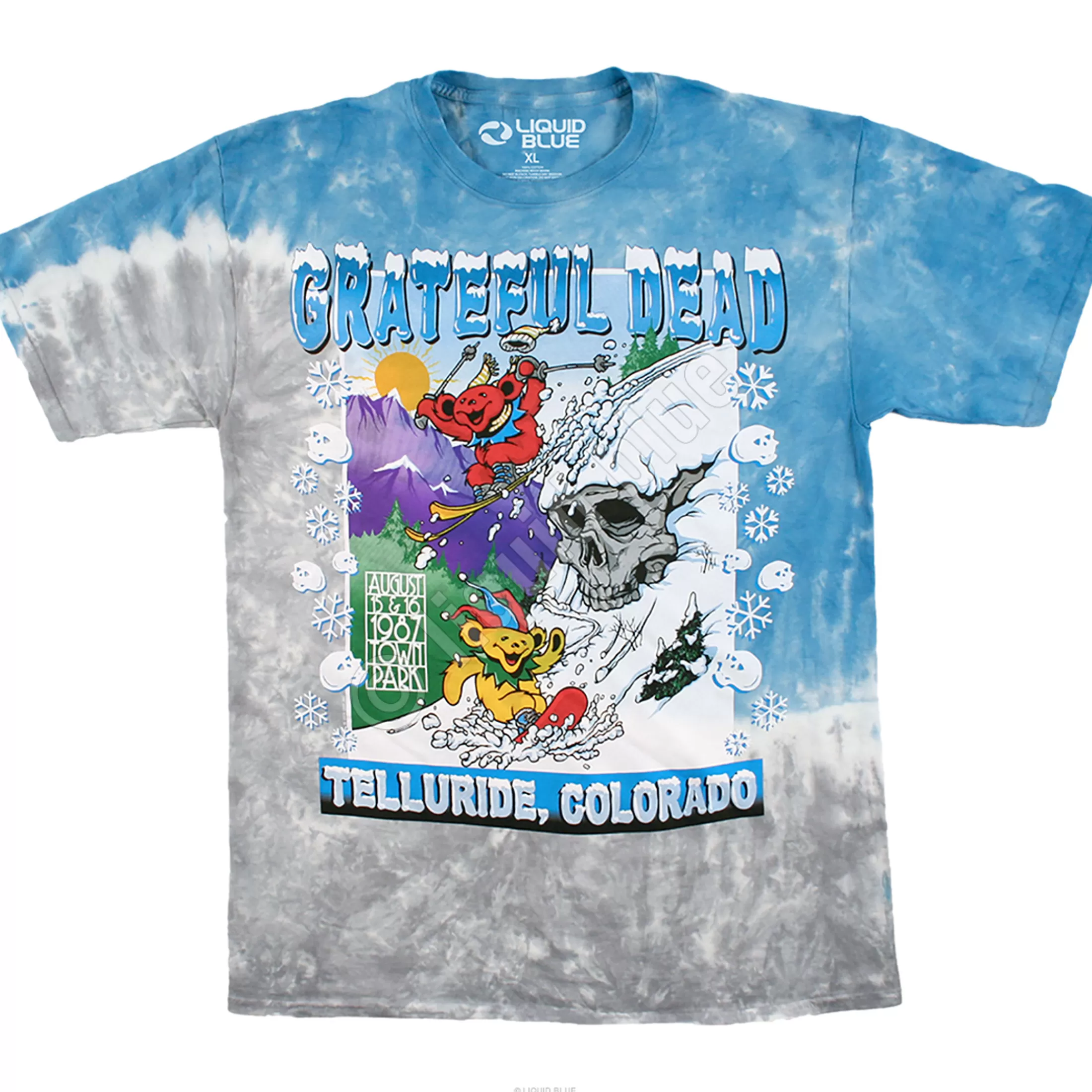 T-Shirt | Grateful Dead<Liquid Blue Bear Mountain Tie-Dye T-Shirt