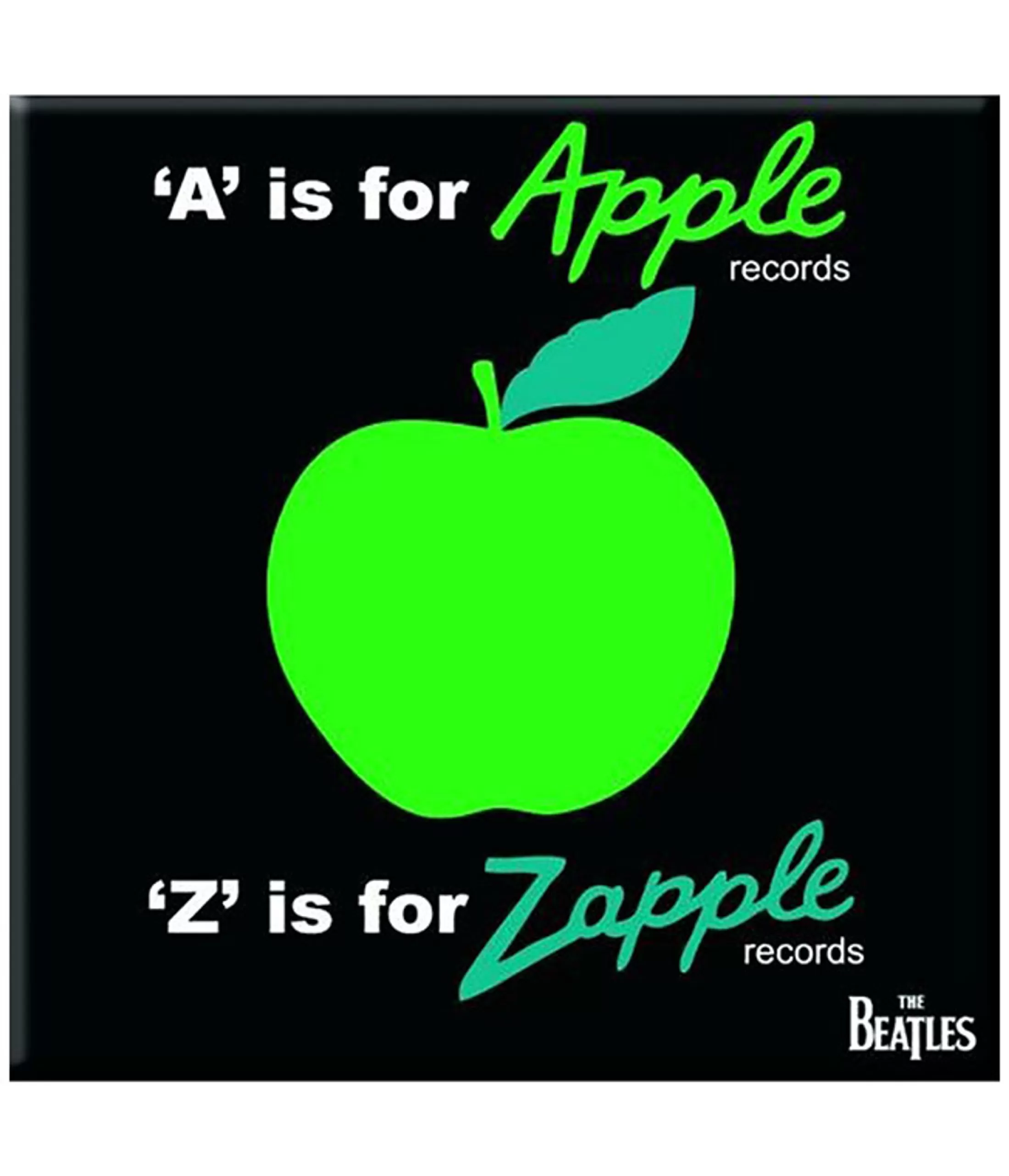 Beatles<Liquid Blue Beatles A Is For Apple Magnet