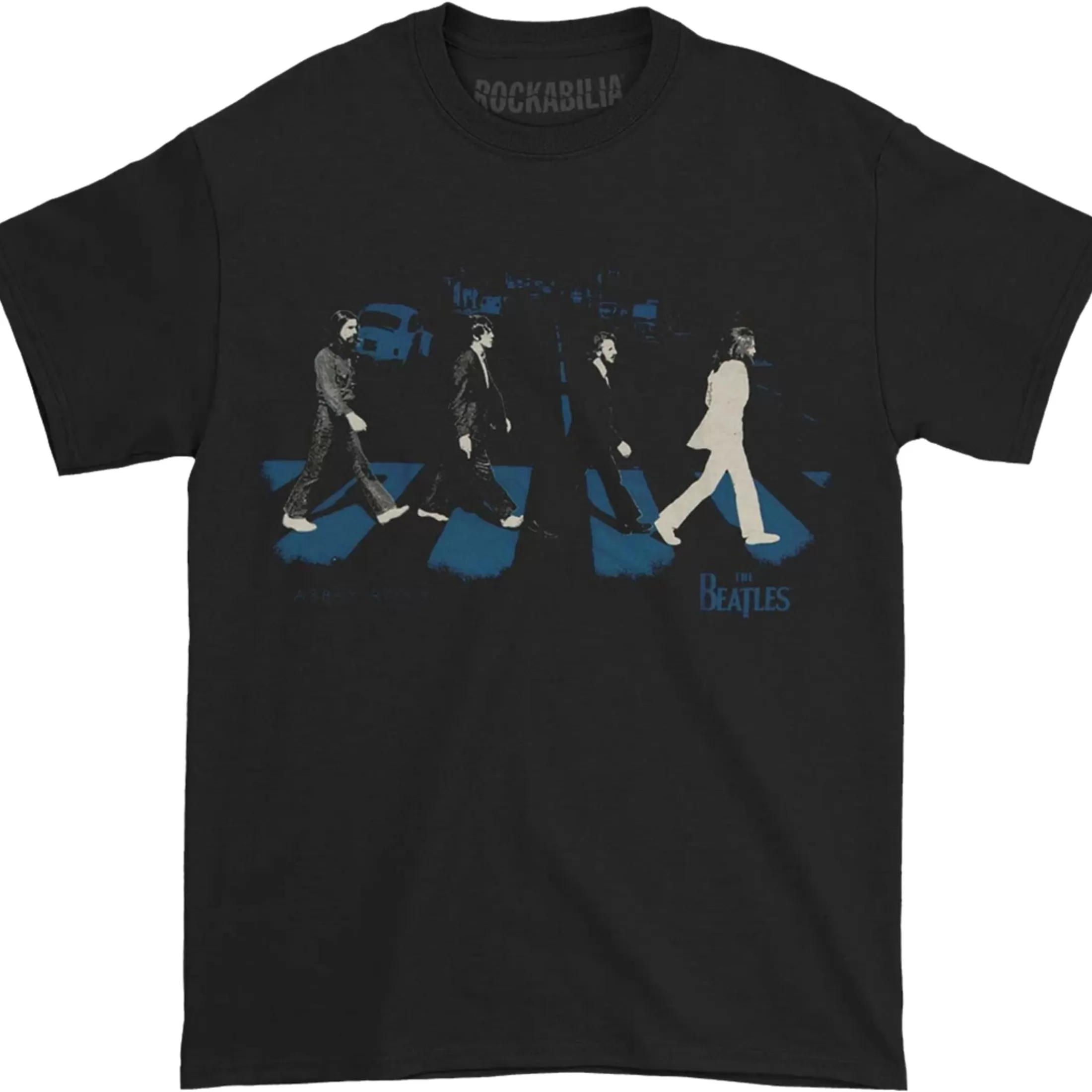 T-Shirt | Beatles<Liquid Blue Beatles Abbey Stride Black T-Shirt