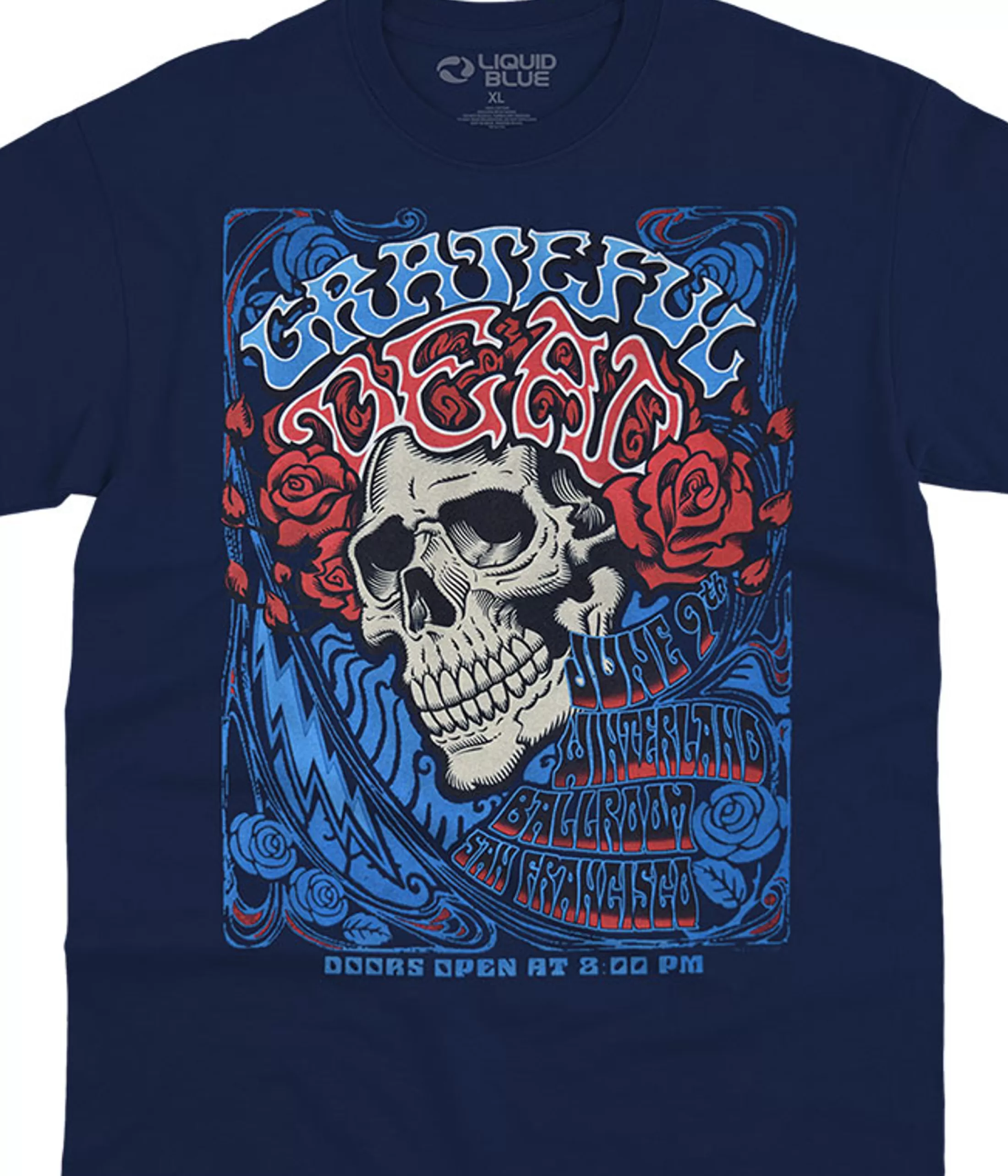 T-Shirt | Grateful Dead<Liquid Blue Bertha Ballroom Navy T-Shirt