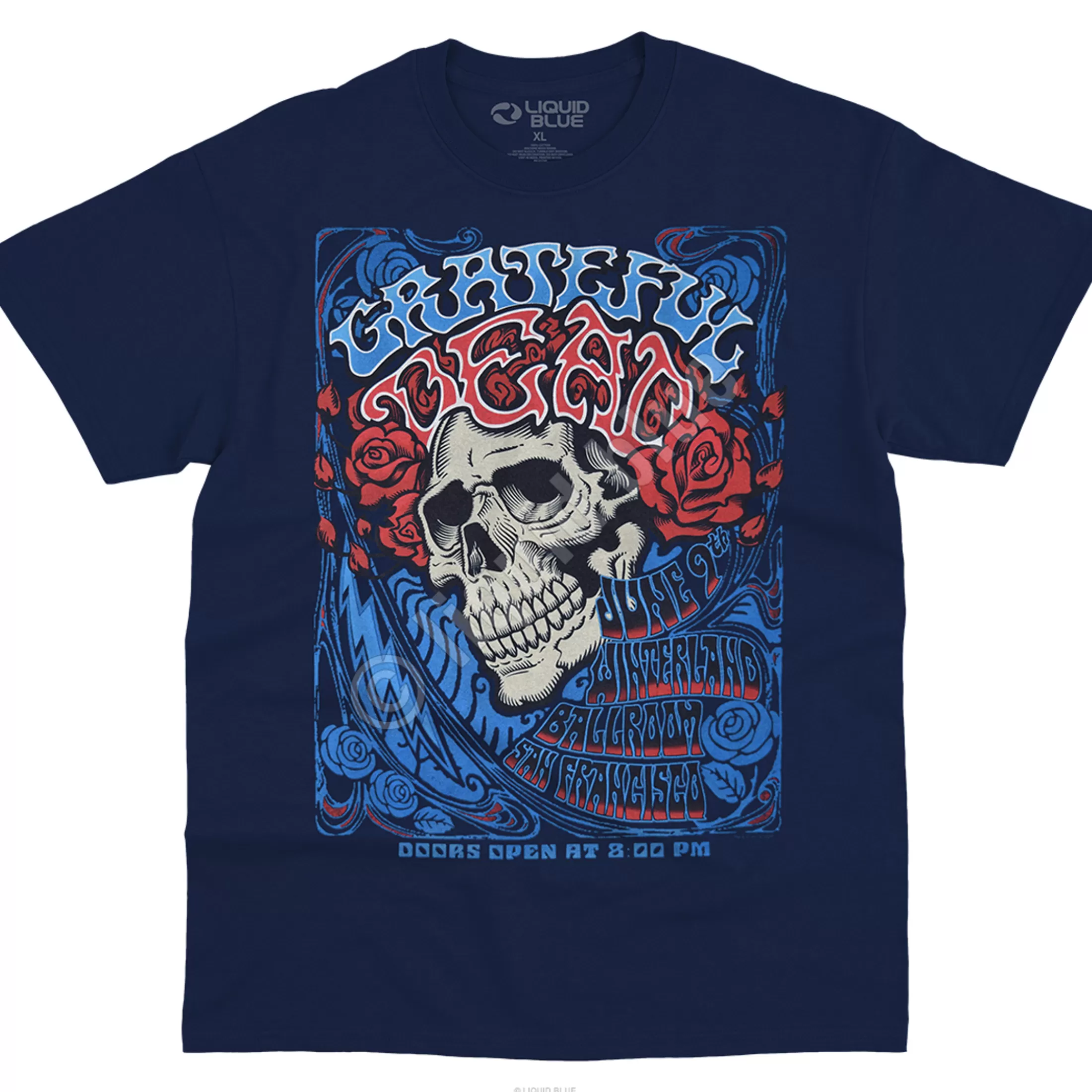 T-Shirt | Grateful Dead<Liquid Blue Bertha Ballroom Navy T-Shirt