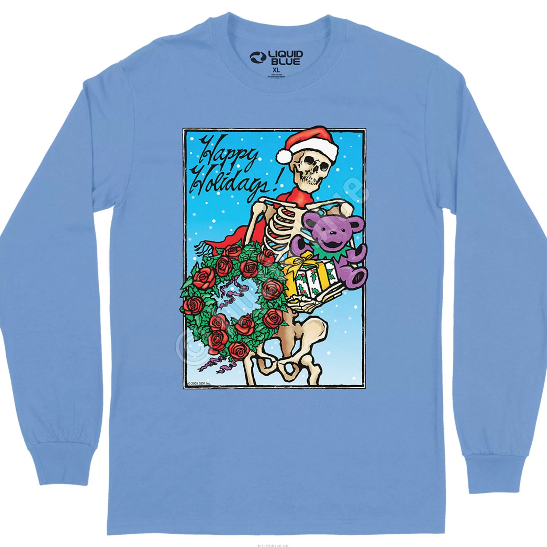 Long Sleeve | Bertha Claus<Liquid Blue Bertha Claus Long Sleeve T-Shirt