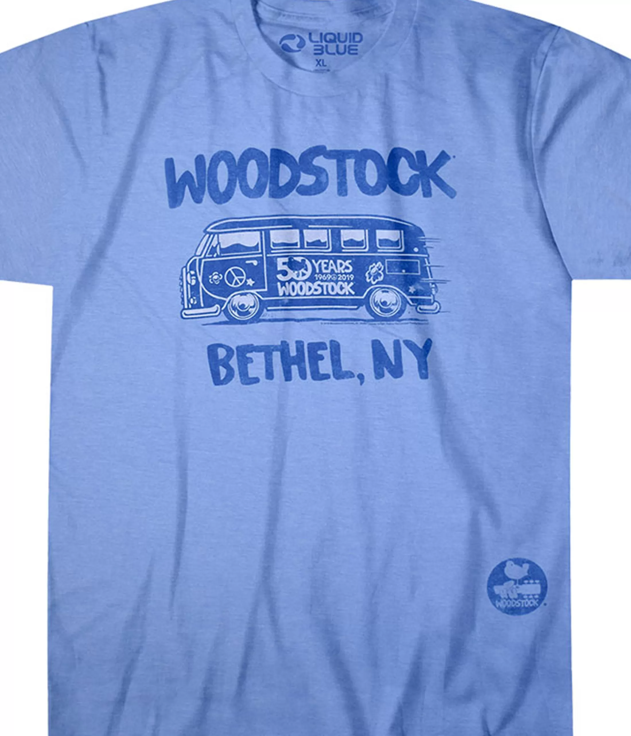 Poly-Cotton T-Shirt | Woodstock<Liquid Blue Bethel Bus Blue Poly-Cotton T-Shirt