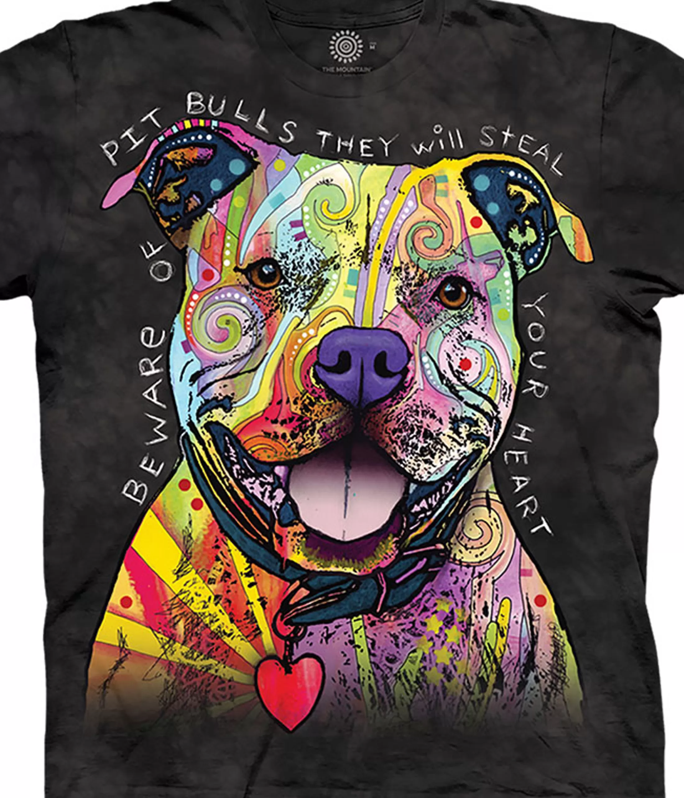 T-Shirt<Liquid Blue Beware Of Pitbulls Classic Cotton T-Shirt