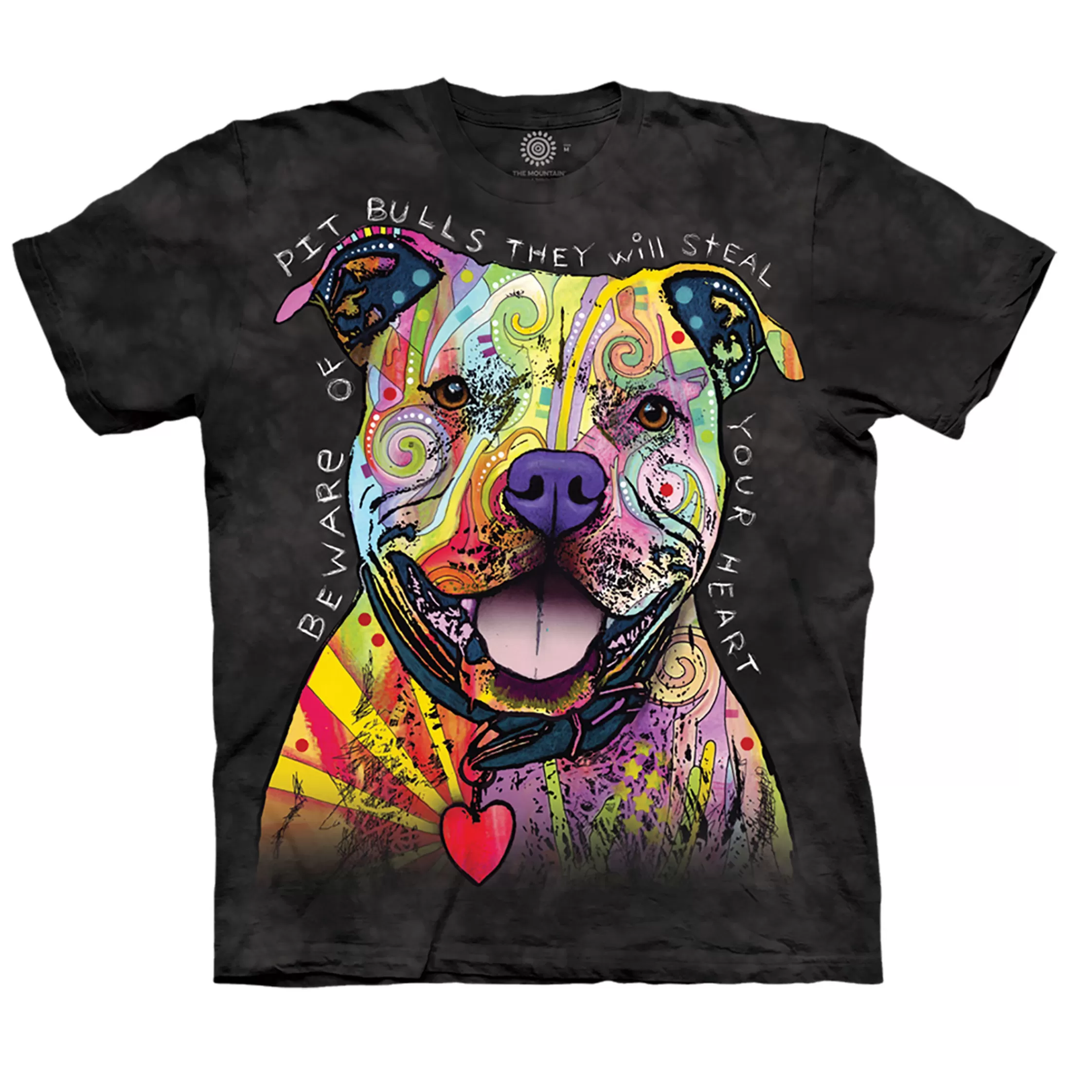 T-Shirt<Liquid Blue Beware Of Pitbulls Classic Cotton T-Shirt