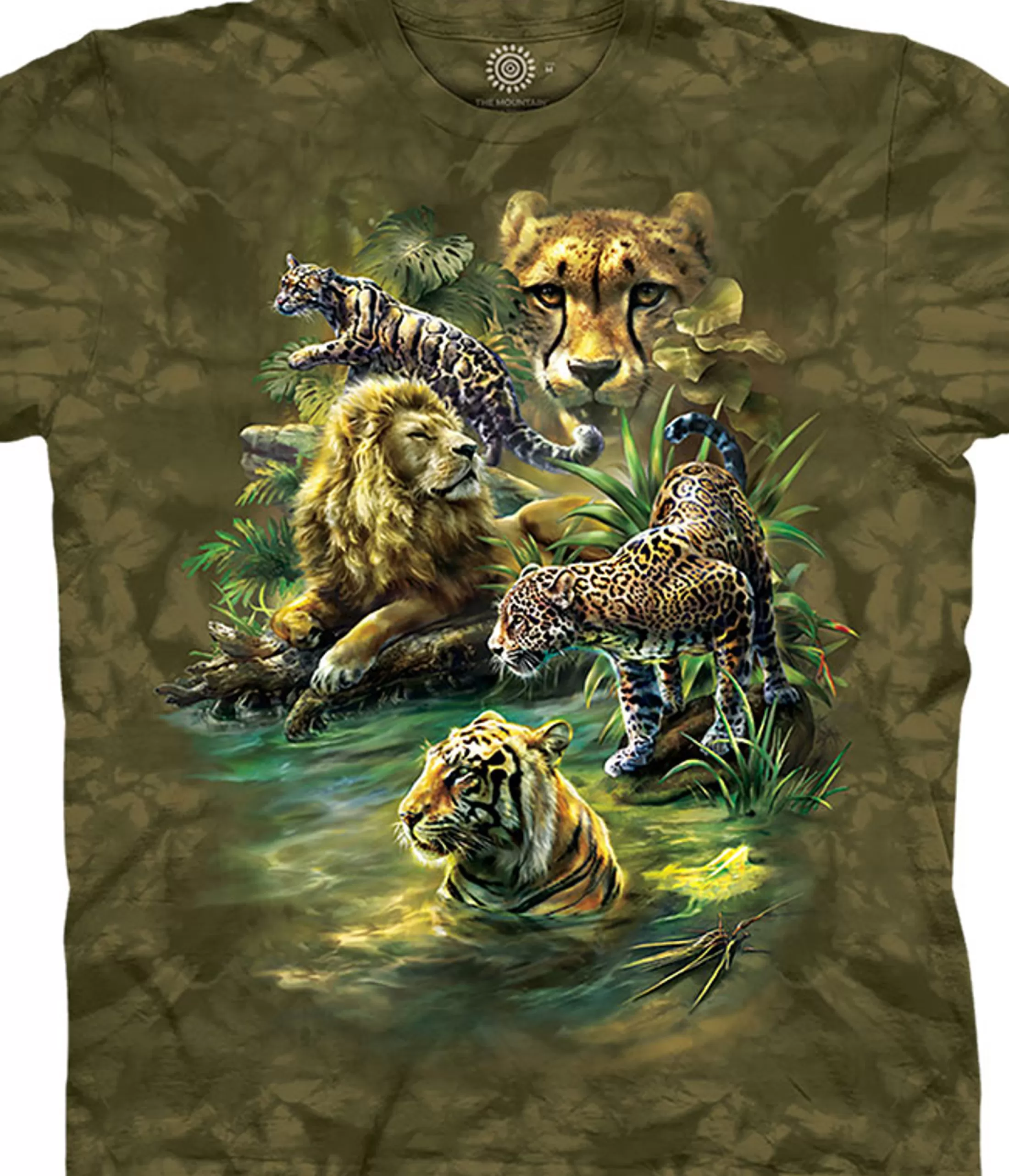 T-Shirt | Wild Animals<Liquid Blue Big Cats Paradise Classic Cotton T-Shirt