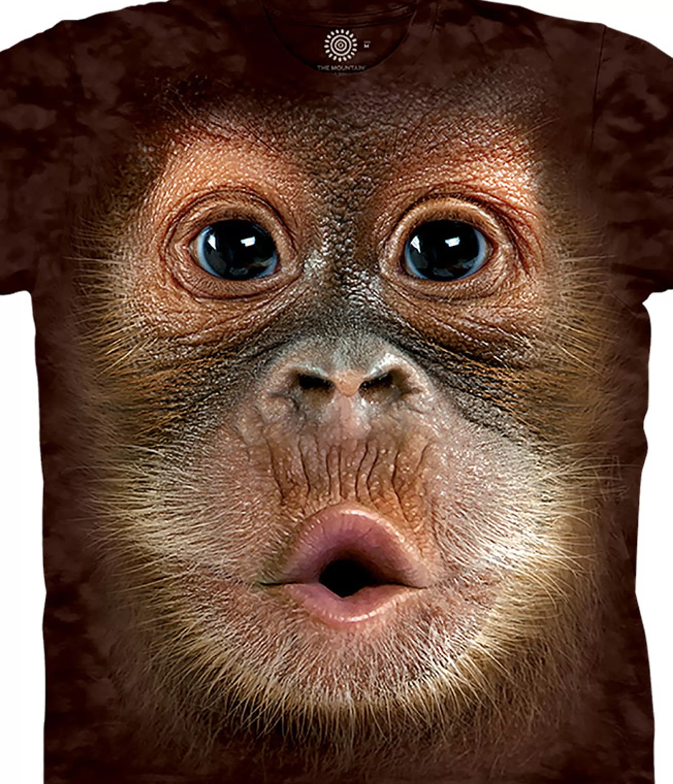 T-Shirt<Liquid Blue Big Face Baby Orangutan Classic Cotton T-Shirt