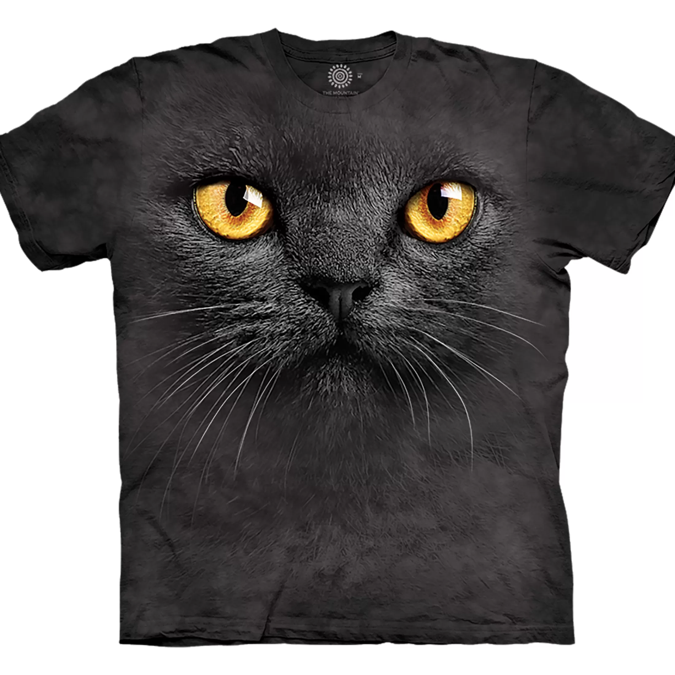 T-Shirt | Cats<Liquid Blue Big Face Black Cat Classic Cotton T-Shirt