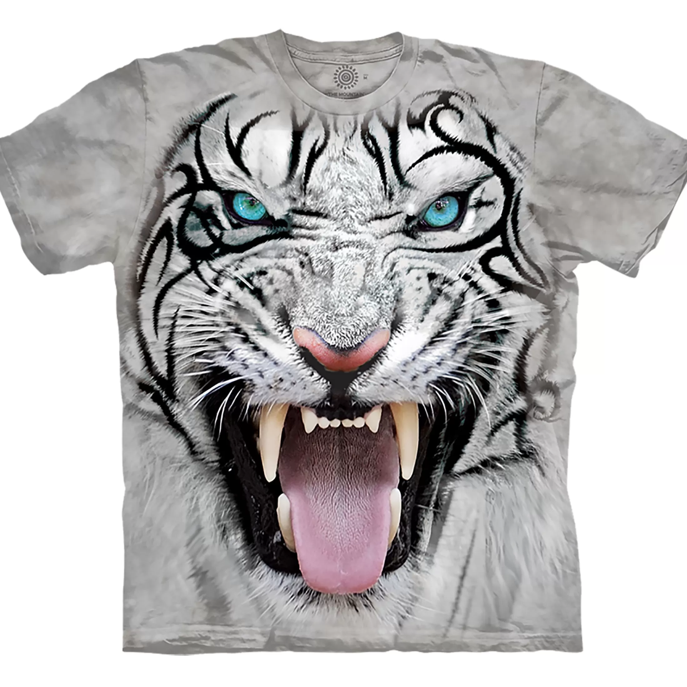 T-Shirt | Wild Animals<Liquid Blue Big Face® Tribal White Tiger Classic Cotton T-Shirt