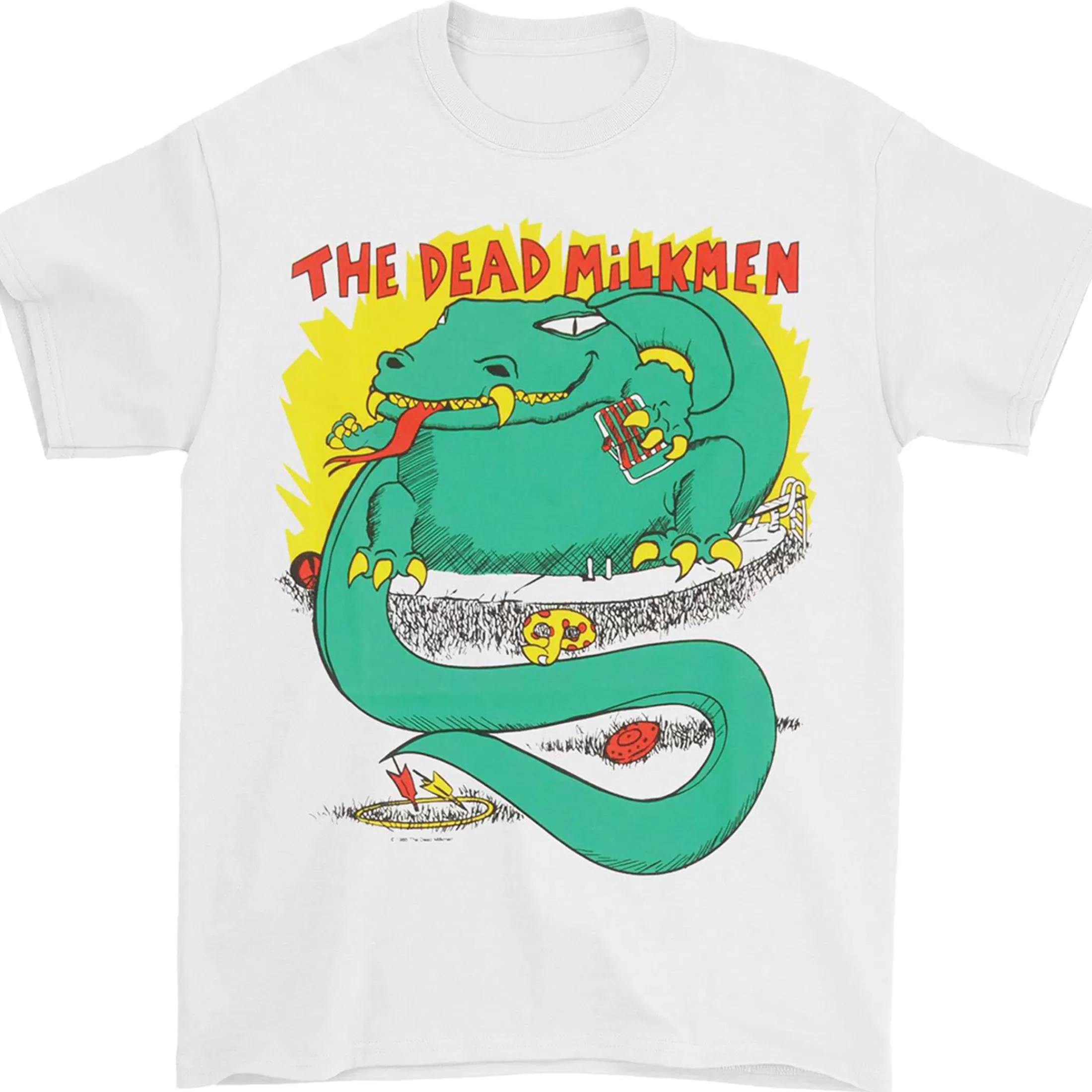 T-Shirt | The Dead Milkmen<Liquid Blue Big Lizard White T-Shirt