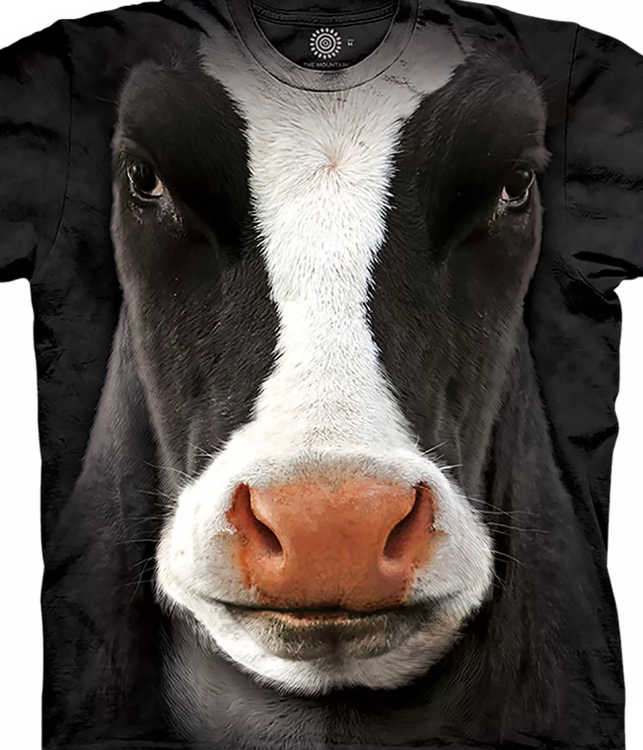 T-Shirt | Farm<Liquid Blue Black Cow Face Classic Cotton T-Shirt