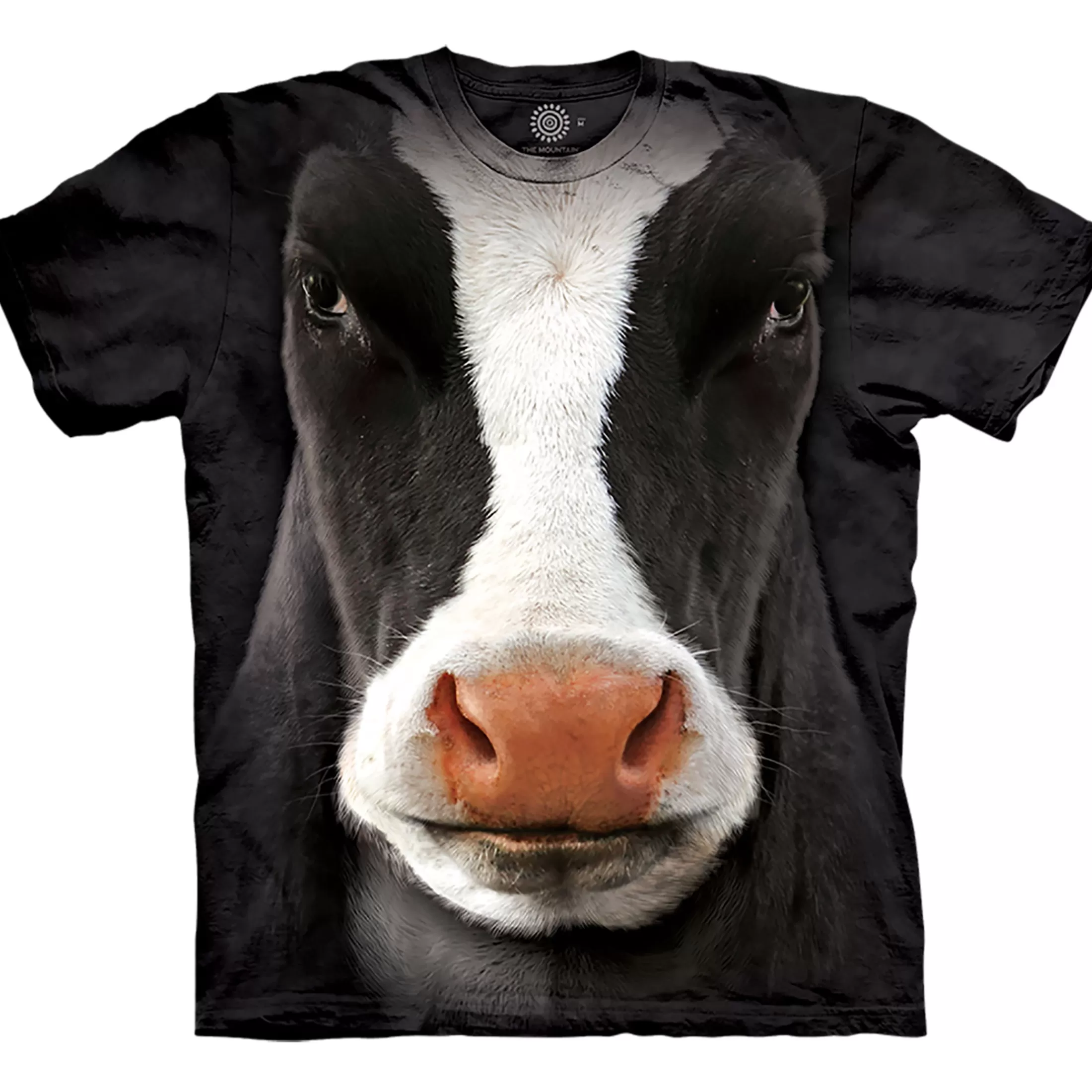 T-Shirt | Farm<Liquid Blue Black Cow Face Classic Cotton T-Shirt