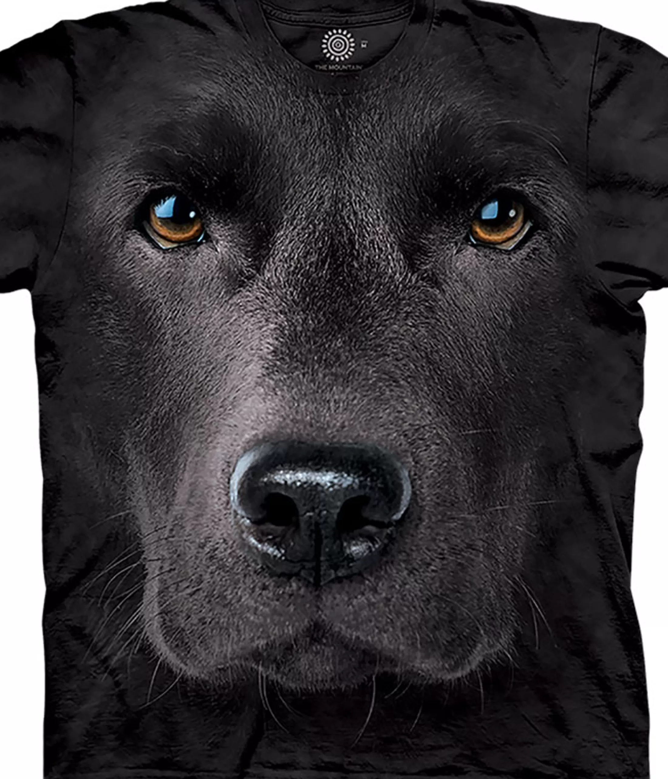 T-Shirt | Pets<Liquid Blue Black Lab Face Classic Cotton T-Shirt