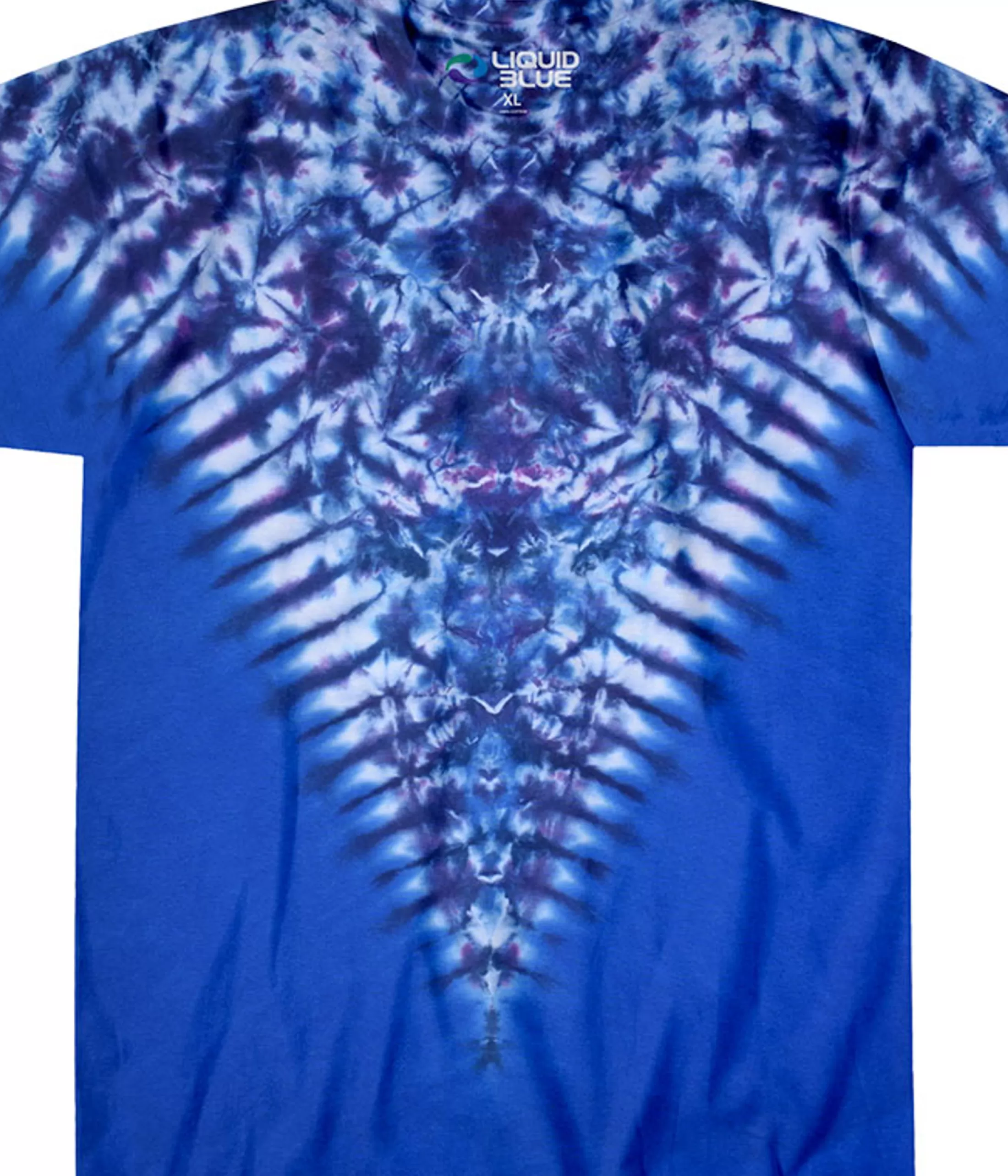 Unprinted Tie-Dyes | Unprinted Tie-Dye<Liquid Blue Blue Krinkle V Unprinted Tie-Dye T-Shirt