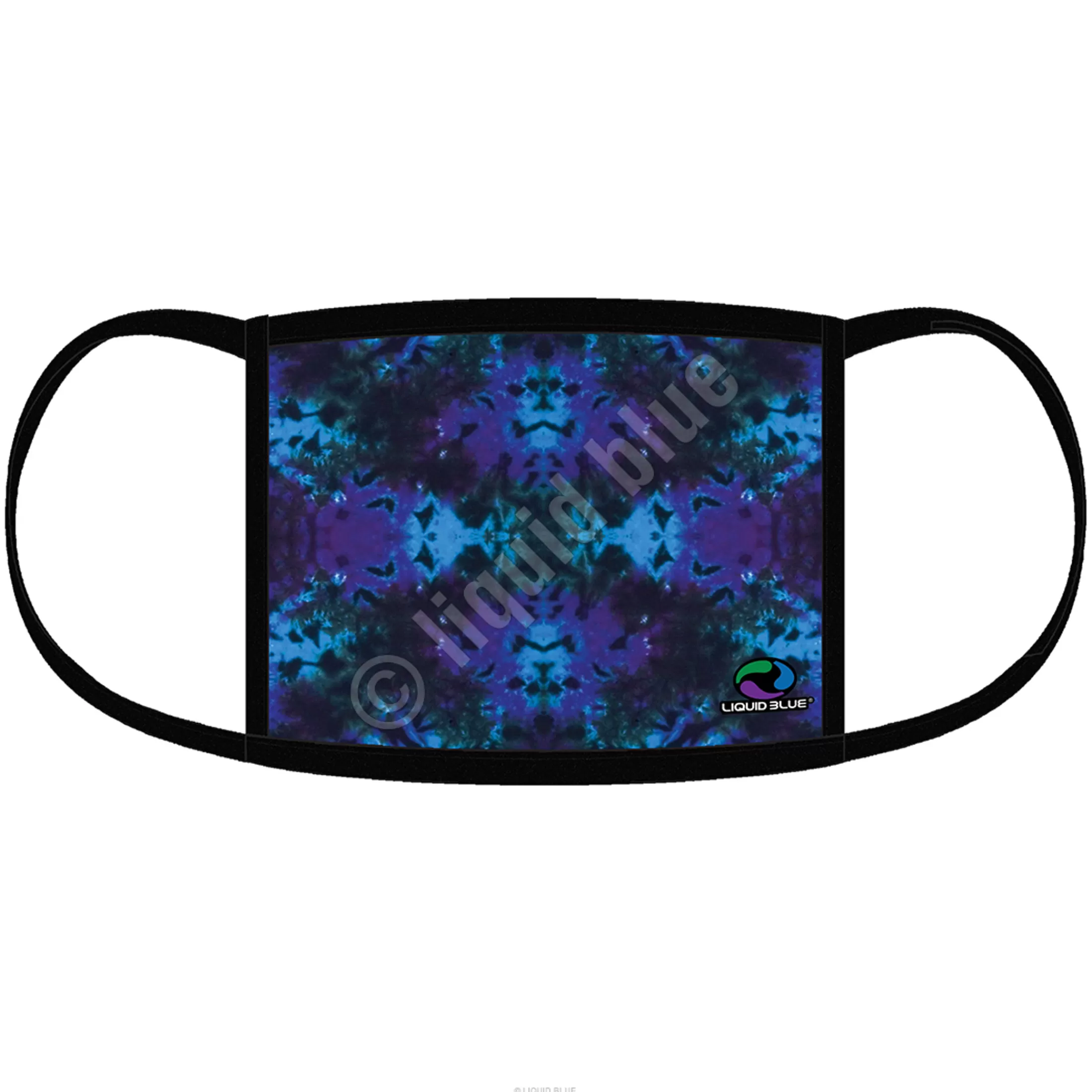 Face Coverings | Liquid Blue<Liquid Blue Blue Mandala Tie-Dye Face Covering