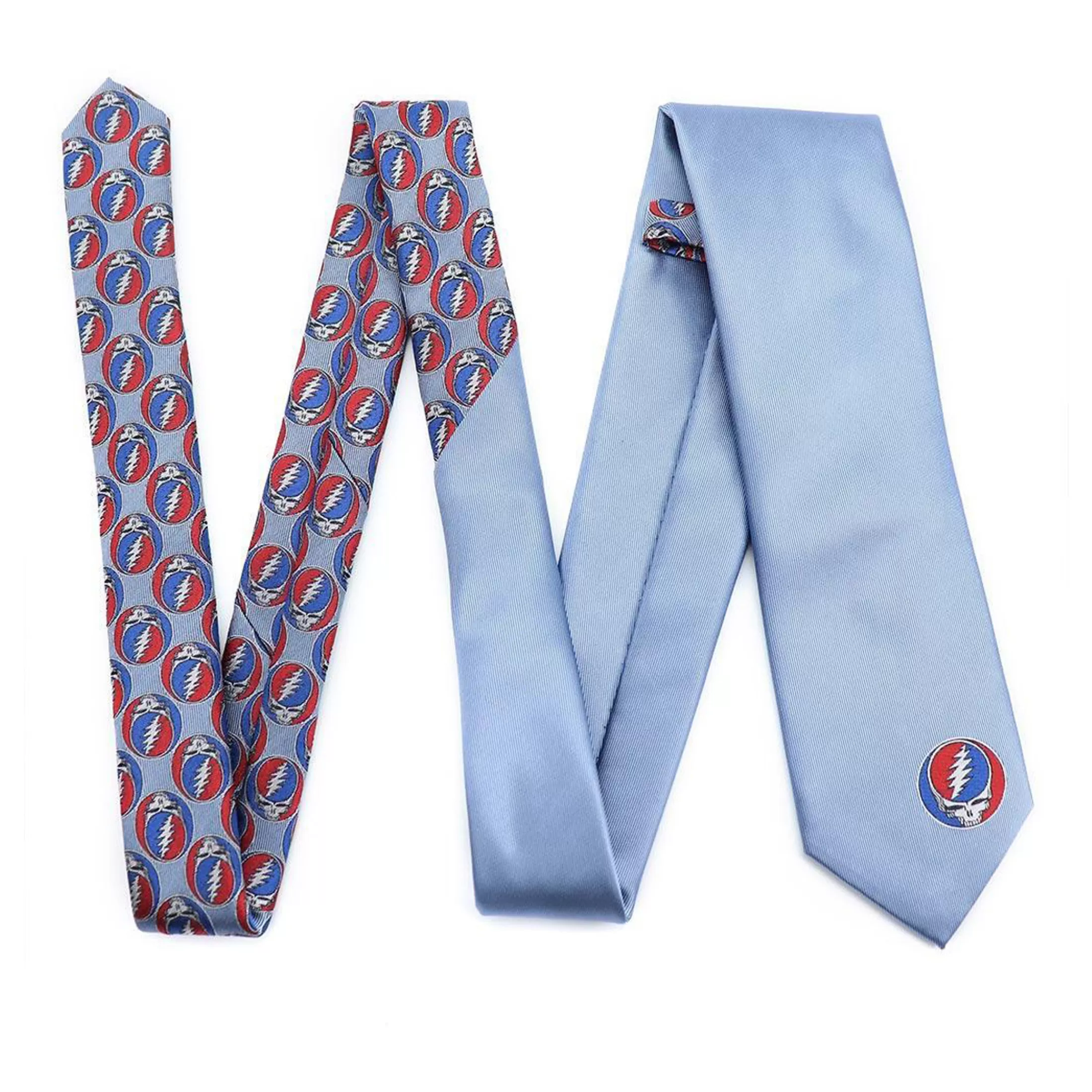 Ties | Grateful Dead<Liquid Blue Blue Steal Your Face Tie