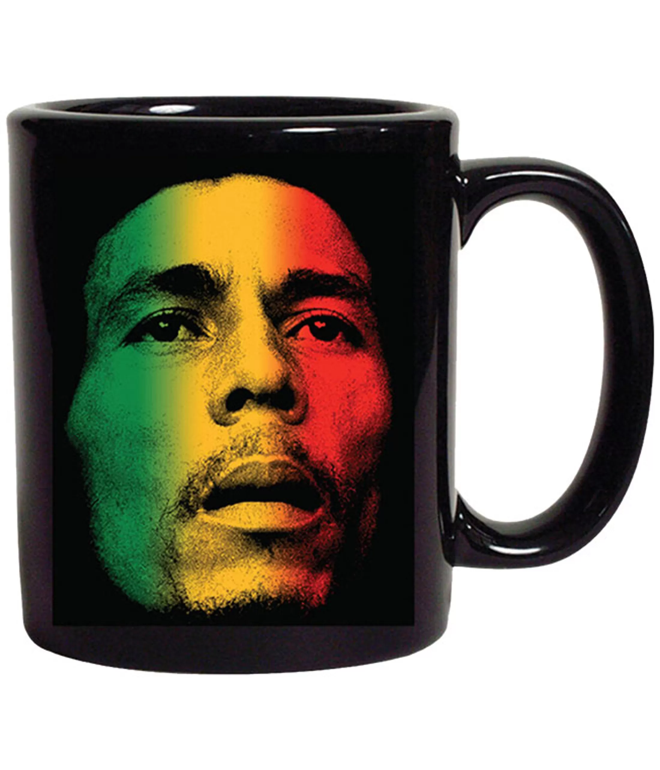 Bob Marley<Liquid Blue Bob Marley Gradient Face Black Mug