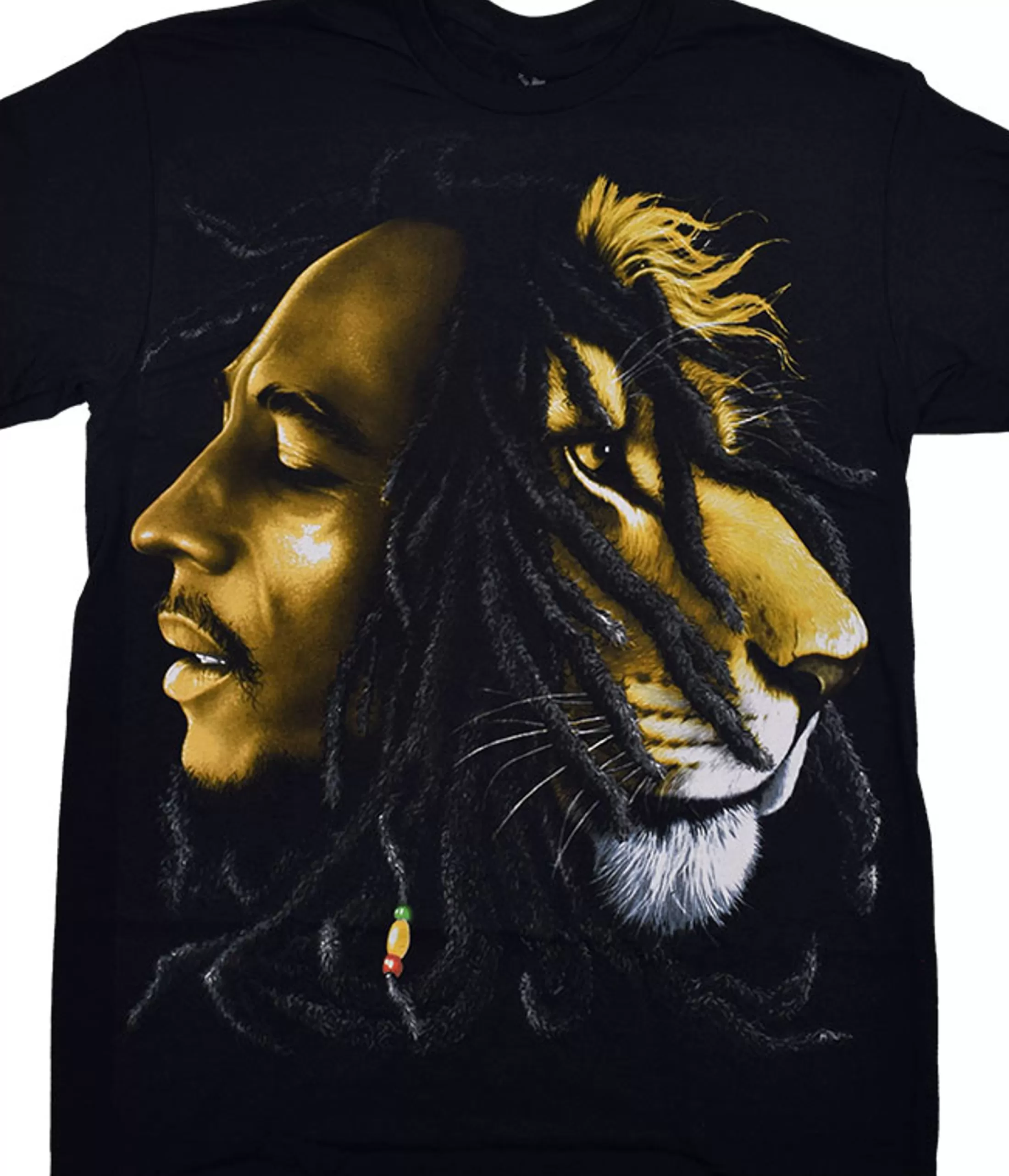 T-Shirt | Rastafari Art<Liquid Blue Bob Marley Profiles Black T-Shirt