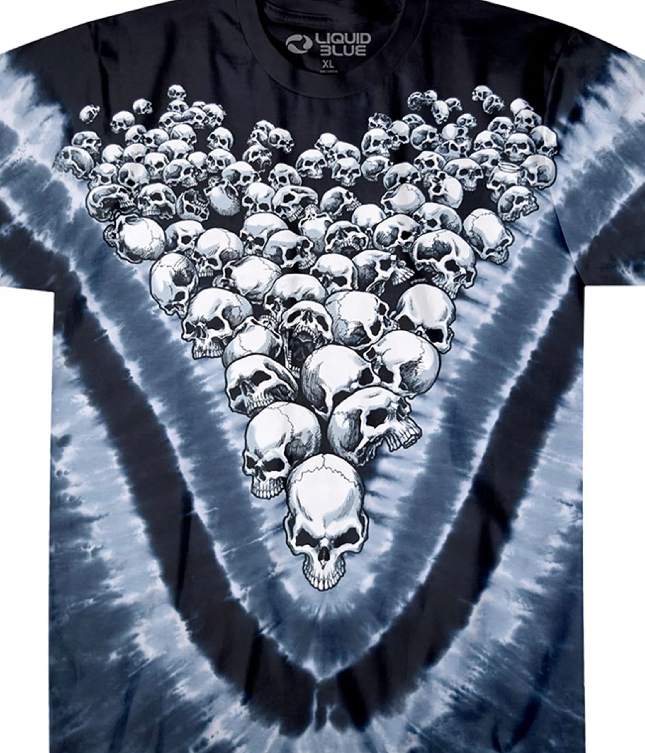 T-Shirt | Halloween<Liquid Blue Boneyard Tie-Dye T-Shirt