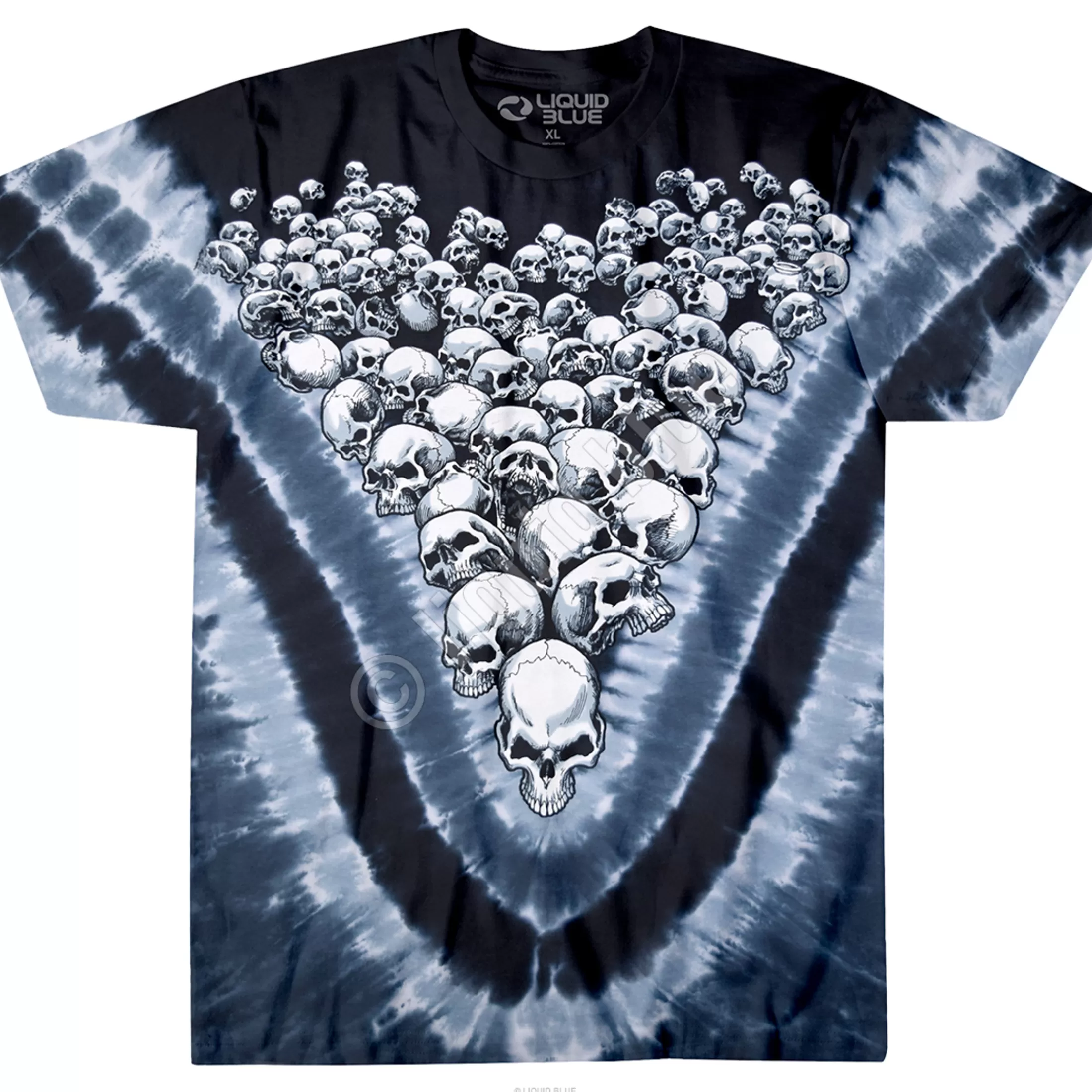 T-Shirt | Halloween<Liquid Blue Boneyard Tie-Dye T-Shirt