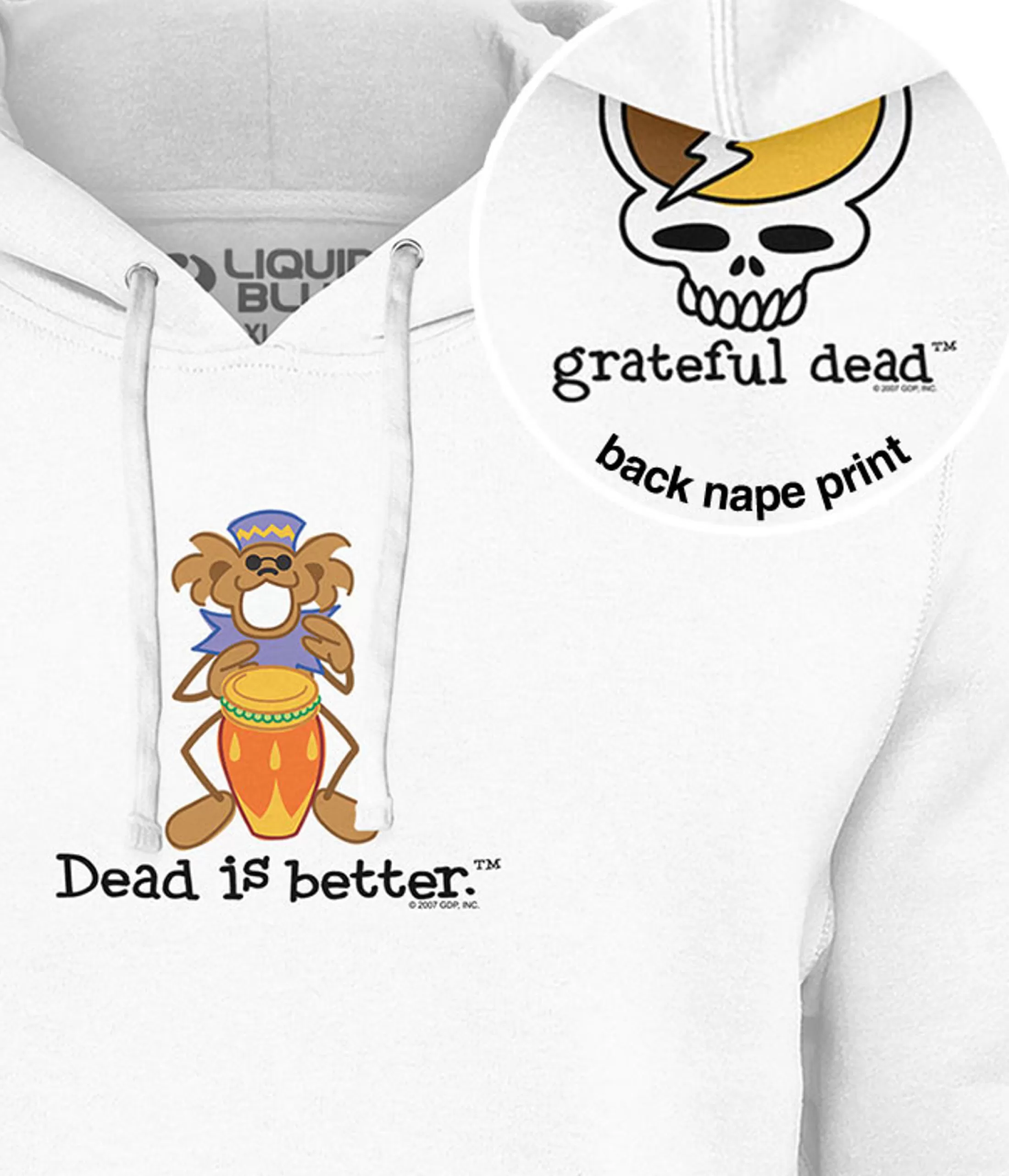 Hoodie | Grateful Dead<Liquid Blue Bongo Dead Is Better Hoodie