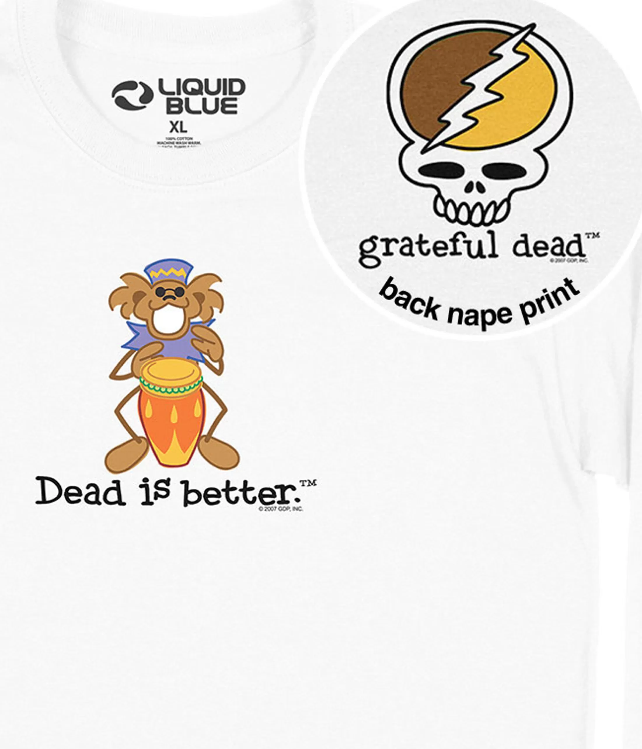 Long Sleeve | Grateful Dead<Liquid Blue Bongo Dead Is Better Long Sleeve T-Shirt