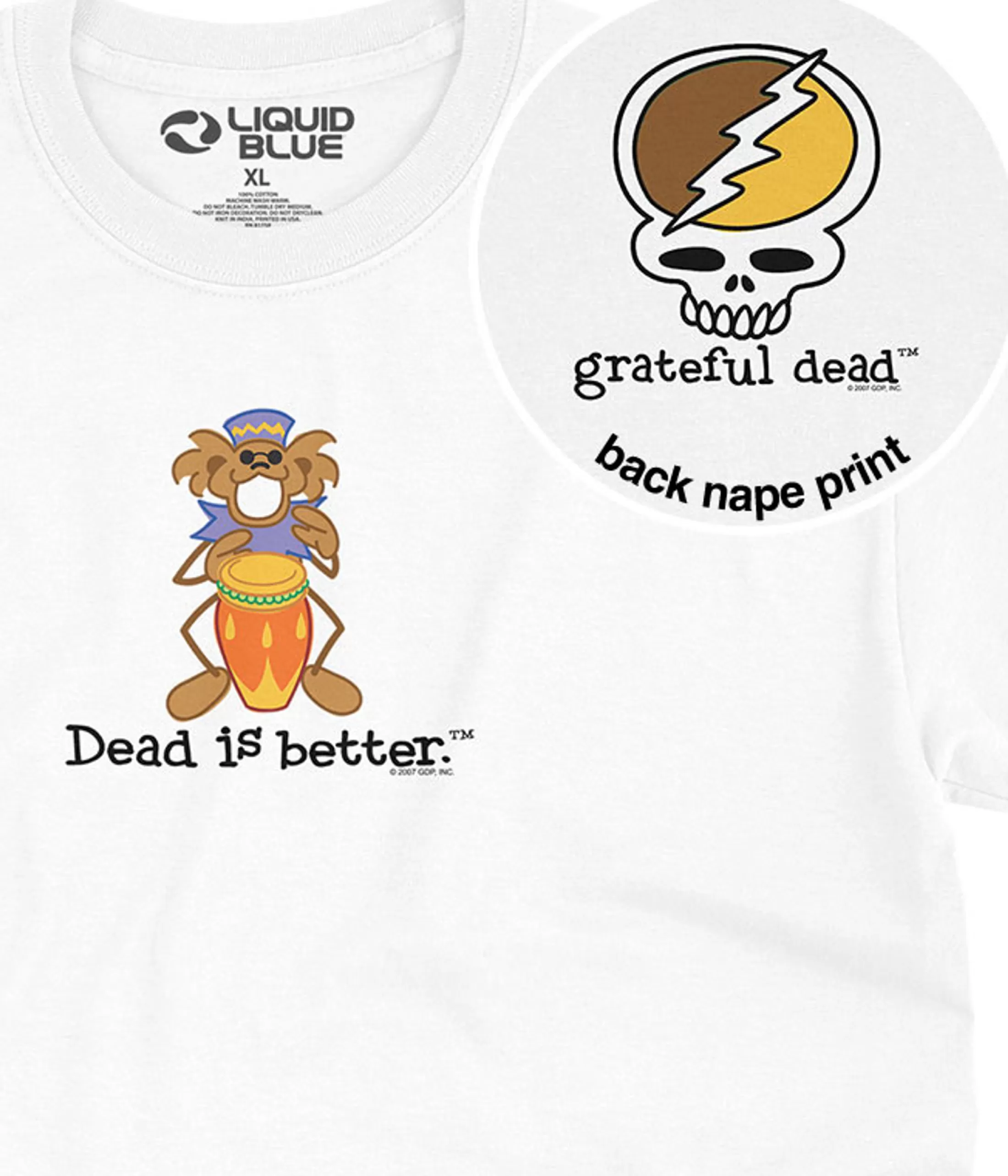 T-Shirt | Grateful Dead<Liquid Blue Bongo Dead Is Better T-Shirt