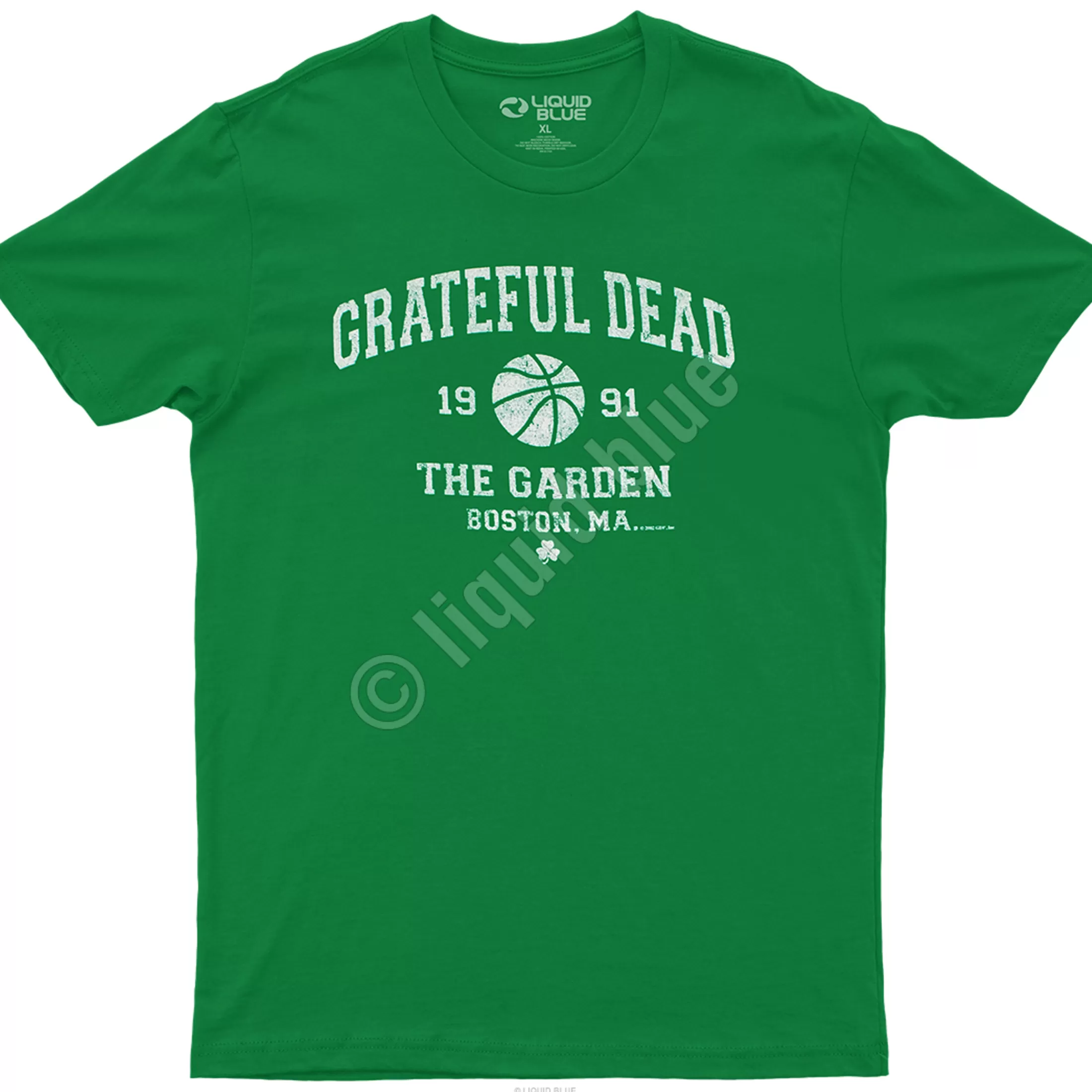 Athletic T-Shirt | Grateful Dead<Liquid Blue Boston Garden 91 Green Athletic T-Shirt