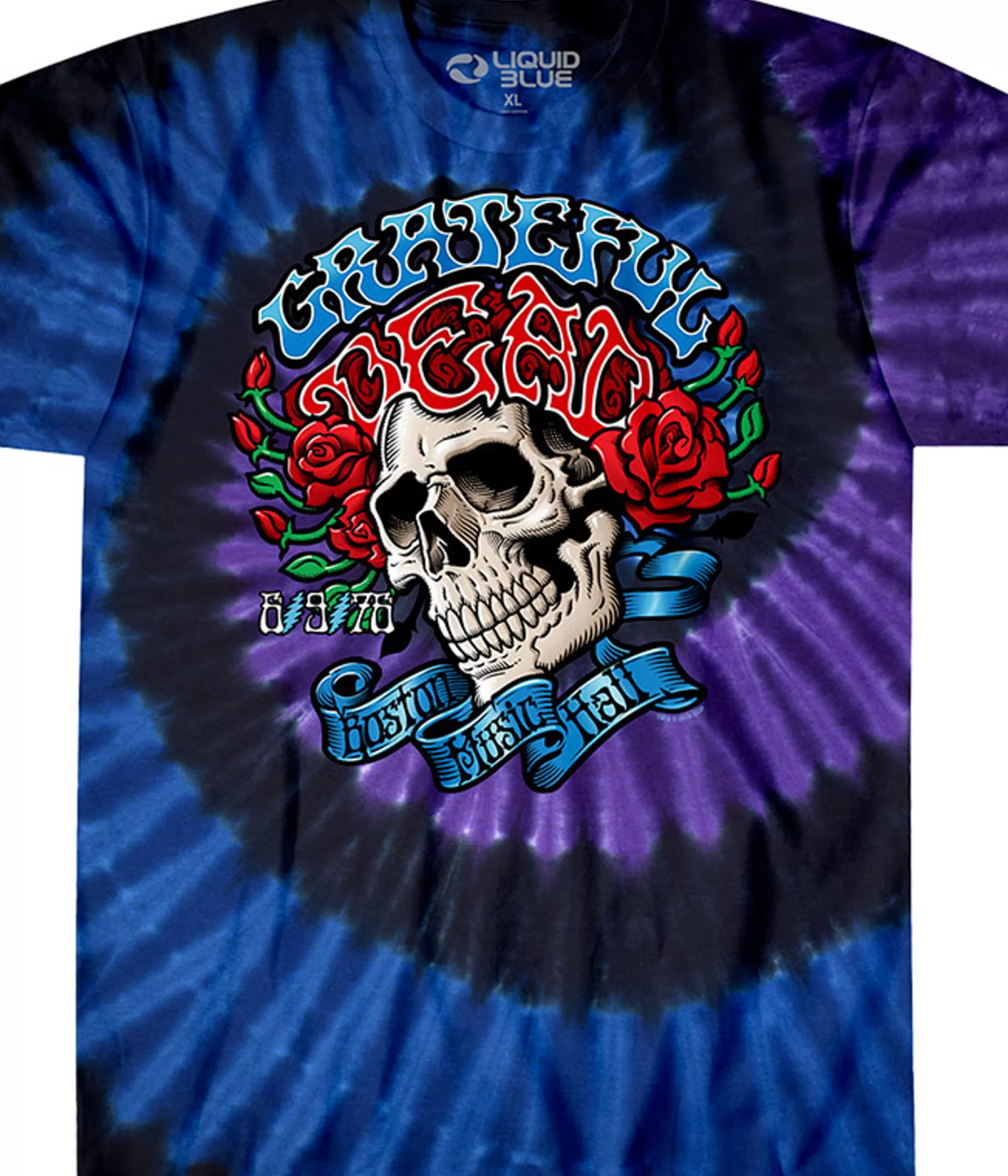 T-Shirt | Grateful Dead<Liquid Blue Boston Music Hall Tie-Dye T-Shirt