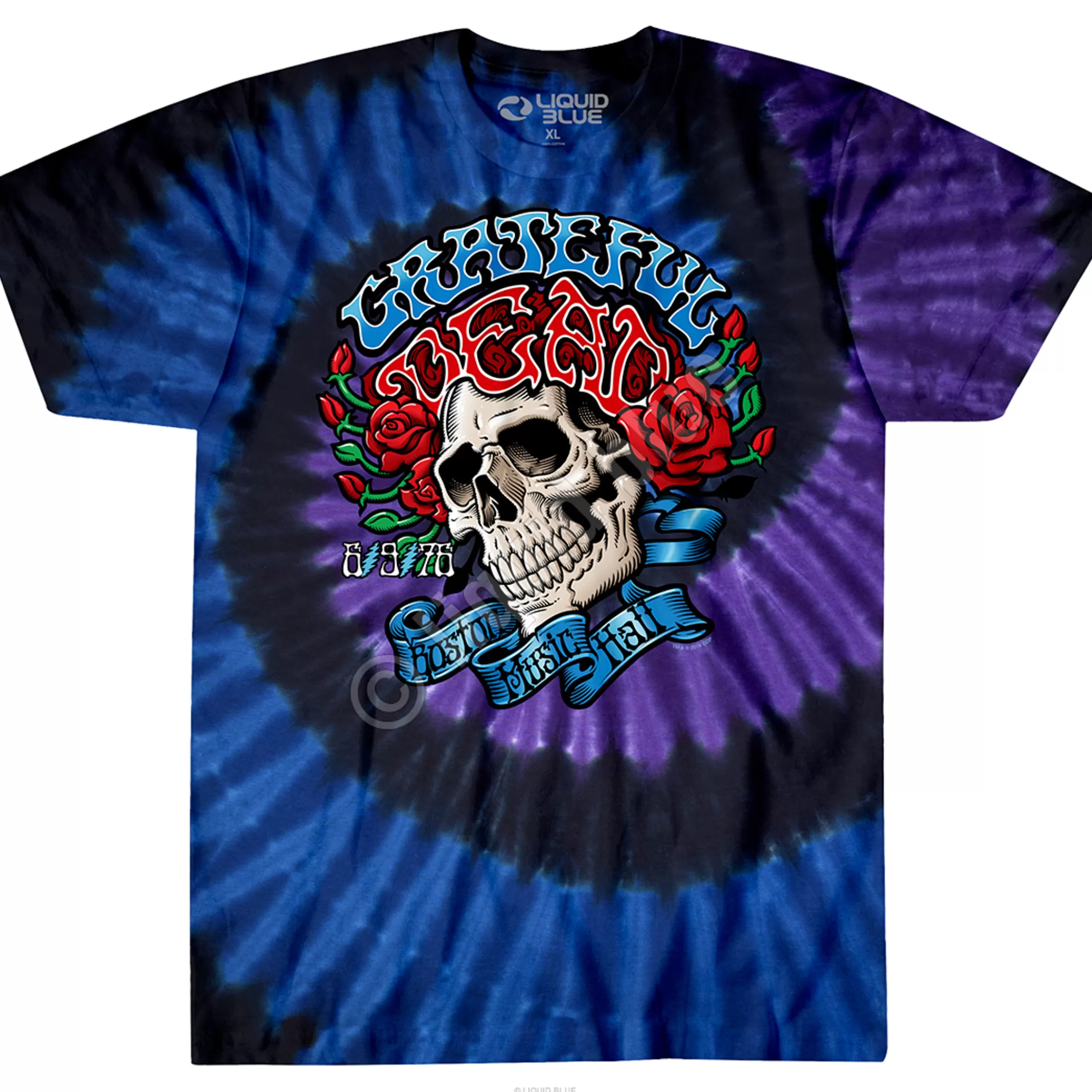 T-Shirt | Grateful Dead<Liquid Blue Boston Music Hall Tie-Dye T-Shirt