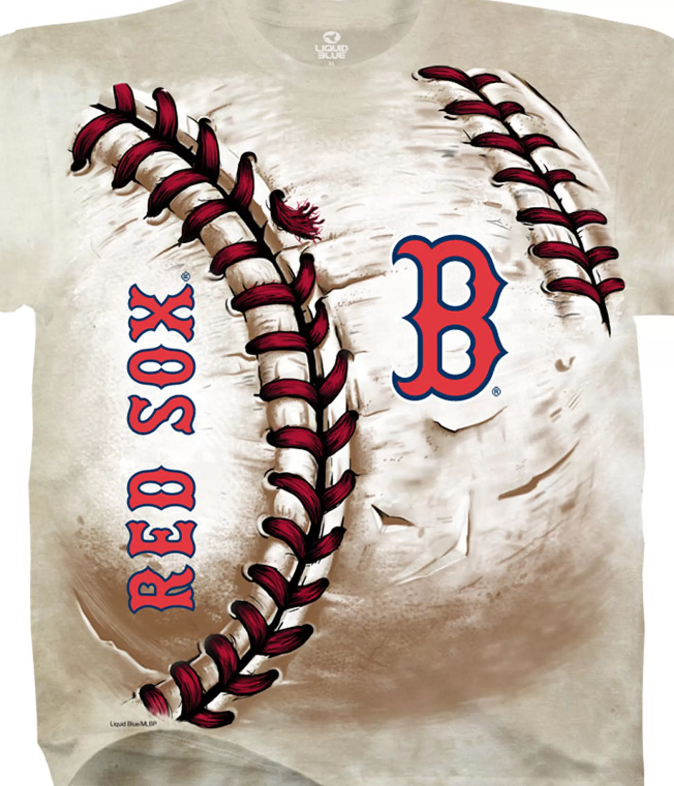 T-Shirt | Boston Red Sox<Liquid Blue Boston Red Sox Hardball Tie-Dye T-Shirt