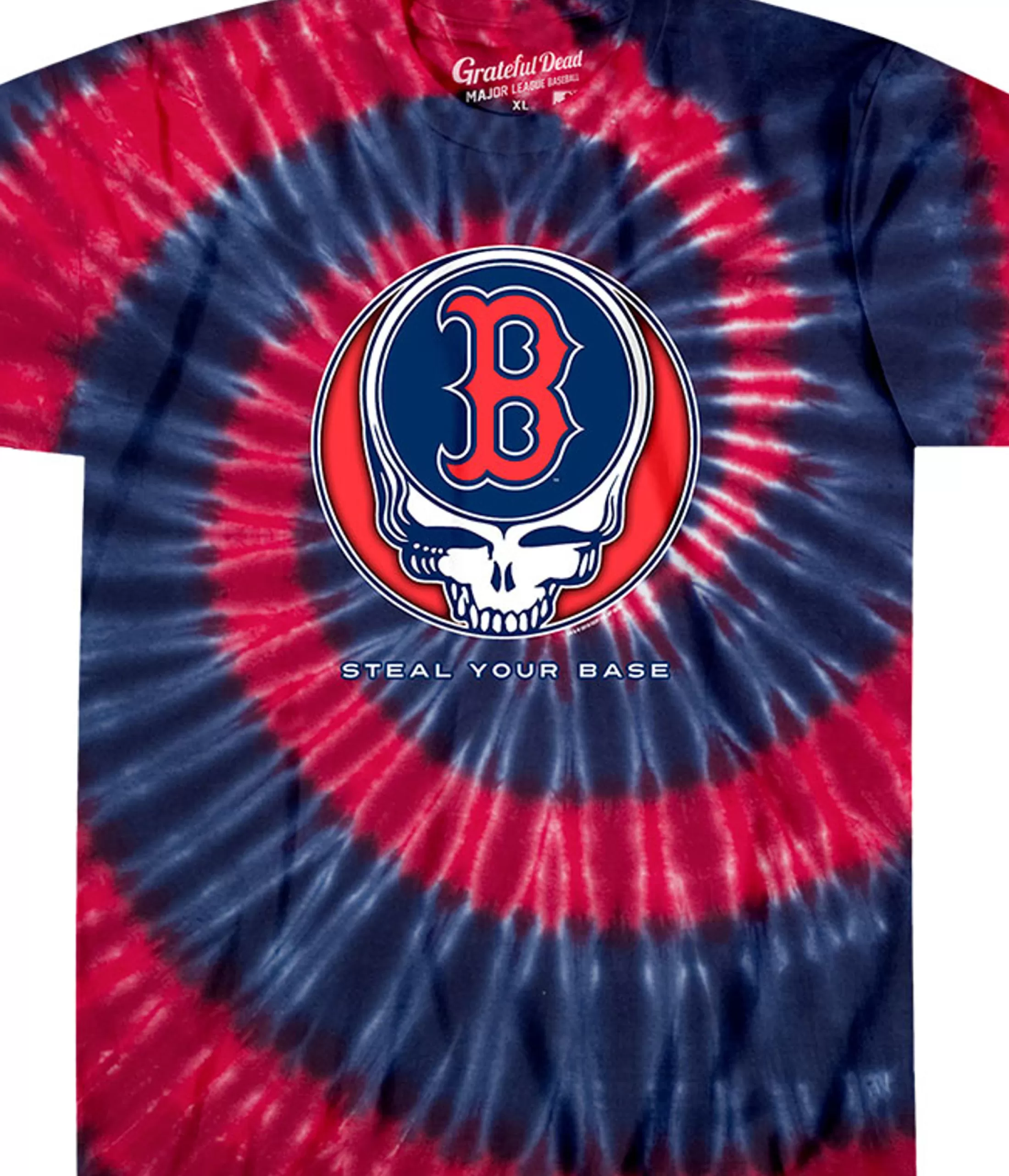 T-Shirt | Boston Red Sox<Liquid Blue Boston Red Sox Steal Your Base Tie-Dye T-Shirt