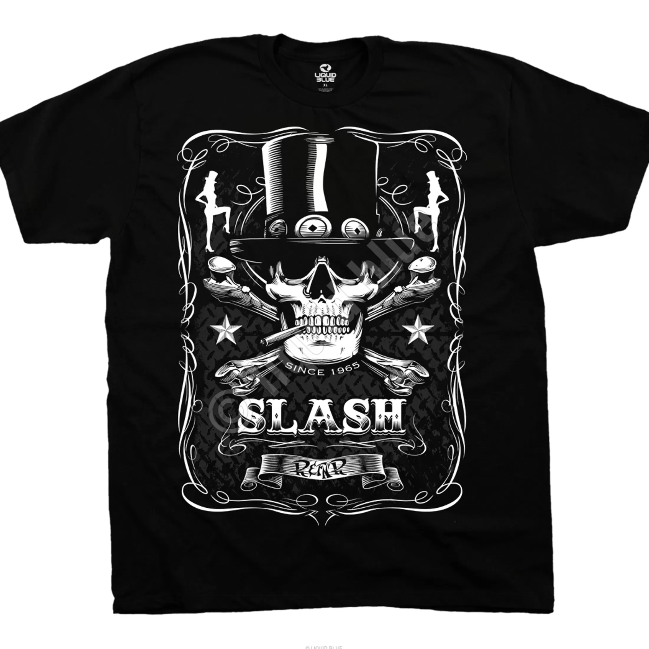 Athletic T-Shirt | Slash<Liquid Blue Bottle Of Slash Black Athletic T-Shirt