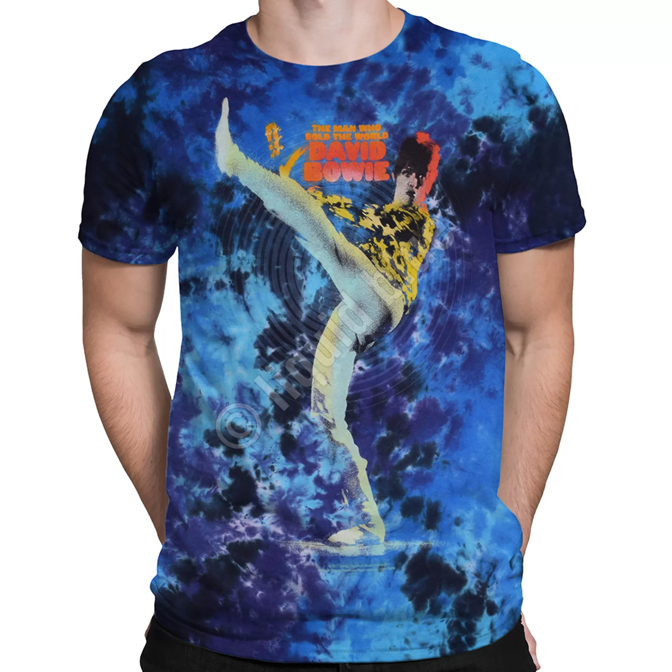 T-Shirt | David Bowie<Liquid Blue Bowie Kick Tie-Dye T-Shirt