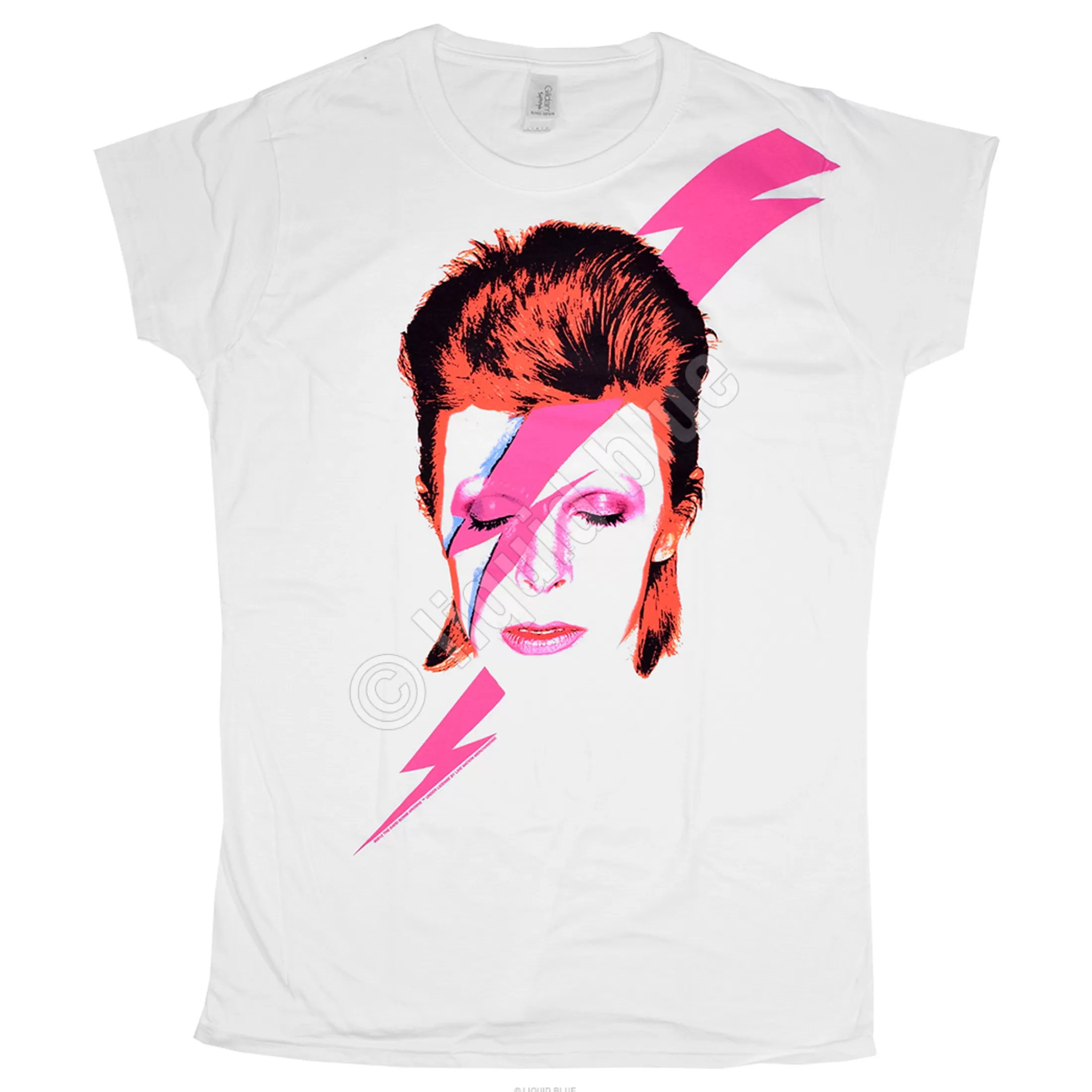 Juniors Long Length | David Bowie<Liquid Blue Bowie Watch That White Juniors Long Length T-Shirt