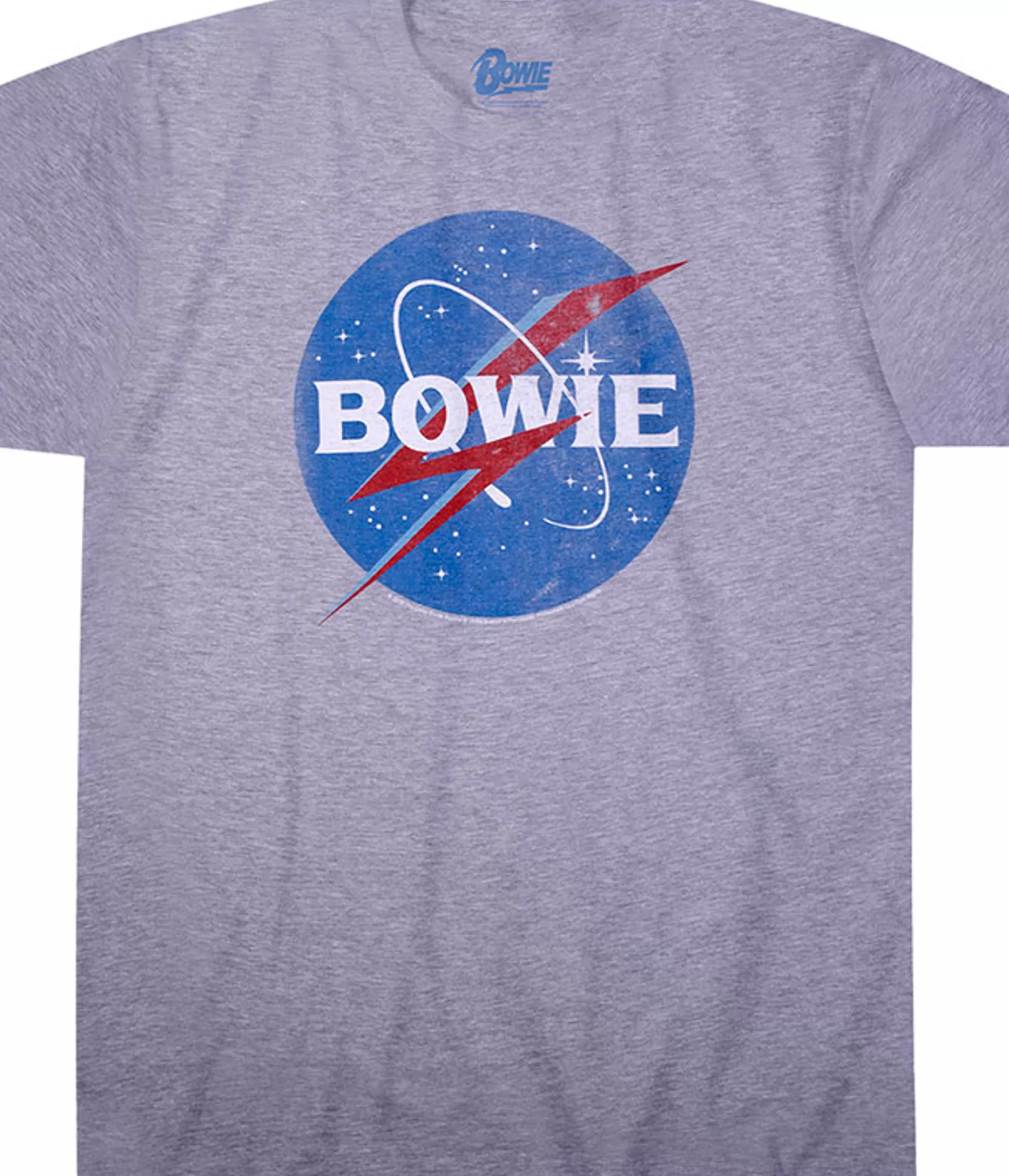 Poly-Cotton T-Shirt | David Bowie<Liquid Blue Bowies in Space Heather Poly-Cotton T-Shirt