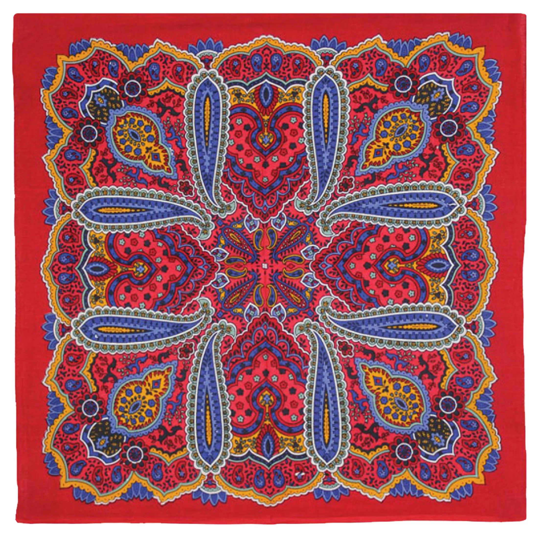 Bandanas | Liquid Blue<Liquid Blue Bright Red Paisley Bandana