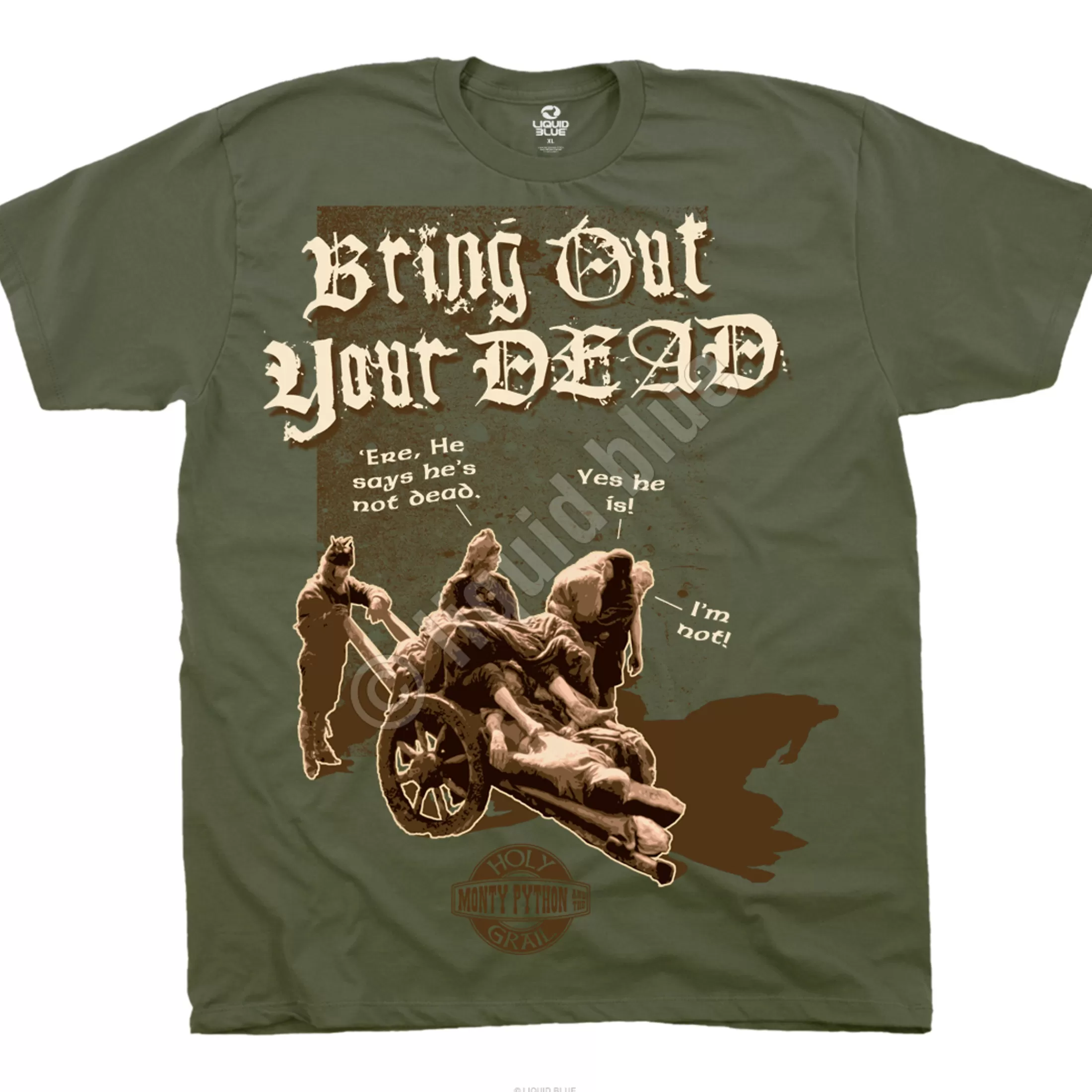 T-Shirt | Monty Python<Liquid Blue Bring Out Your Dead Green T-Shirt