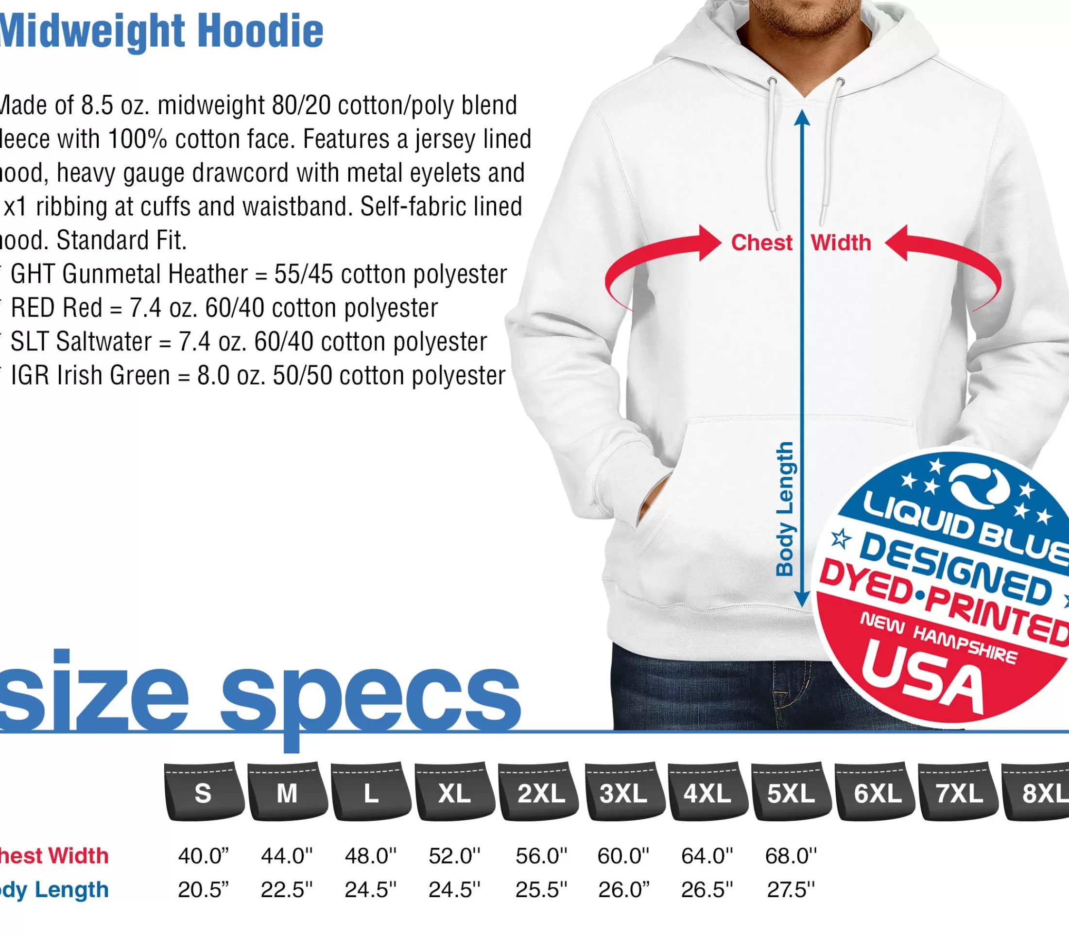 Hoodie | Buffalo 89<Liquid Blue Buffalo 89 Hoodie