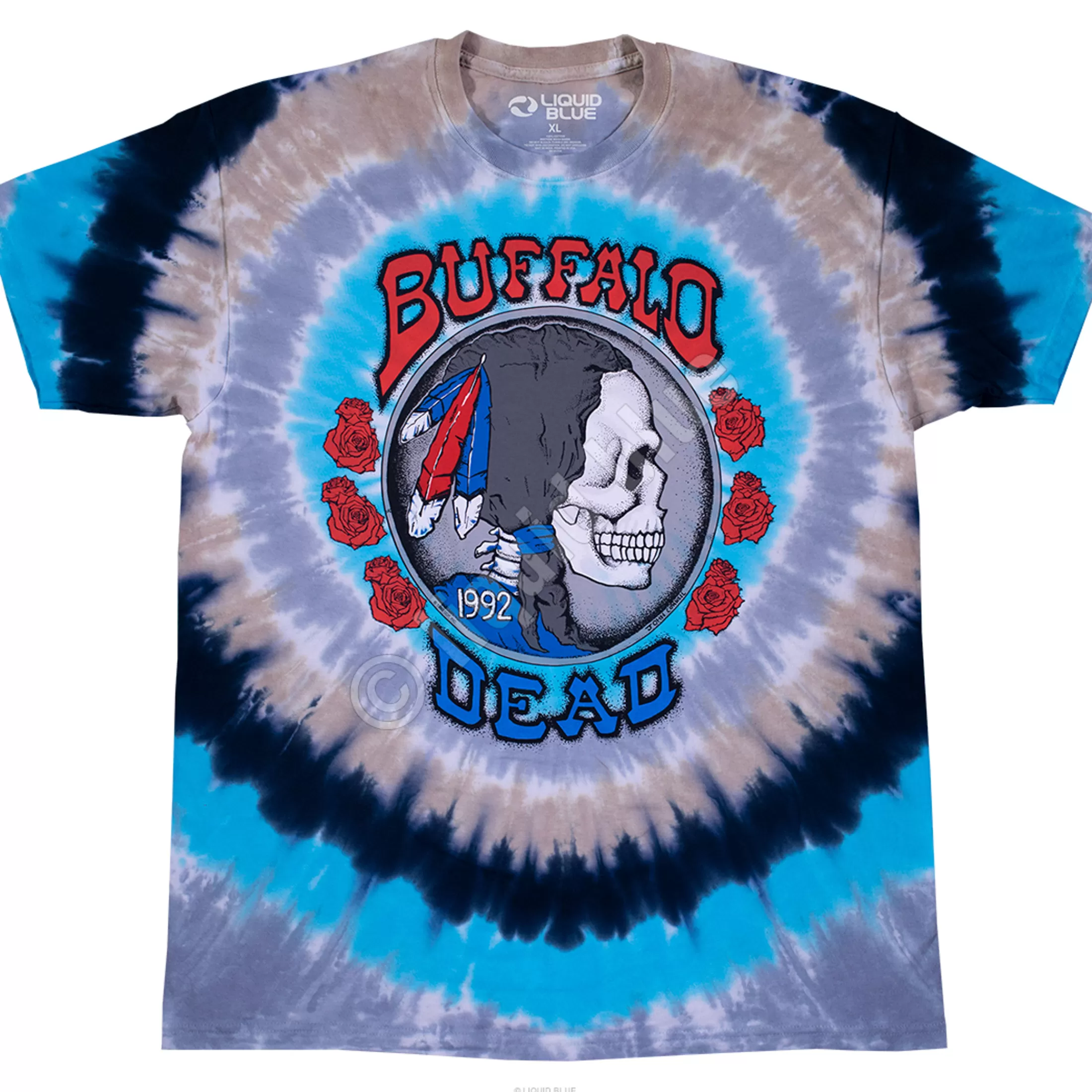 T-Shirt | Grateful Dead<Liquid Blue Buffalo Nickel Tie-Dye T-Shirt