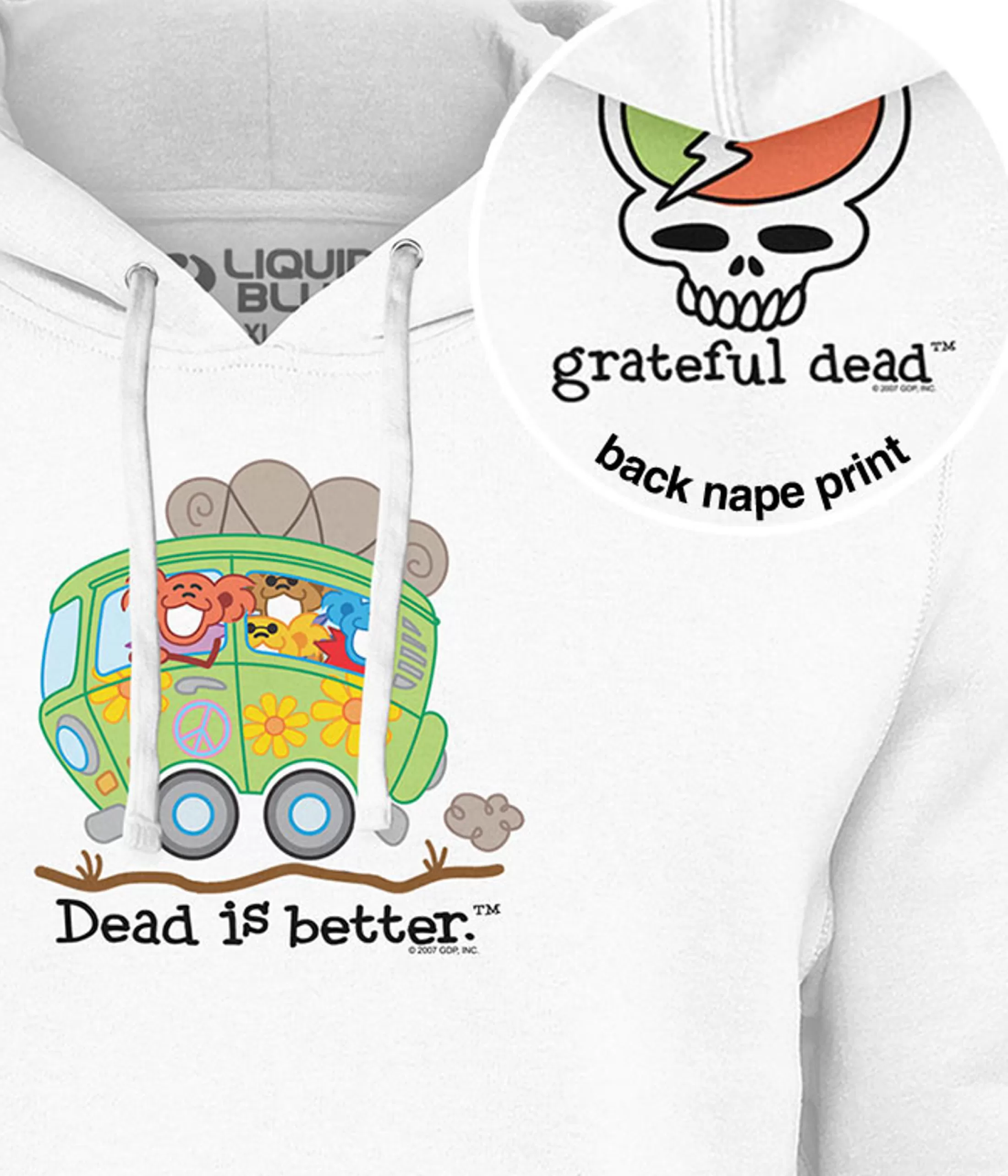 Hoodie | Grateful Dead<Liquid Blue Bus Dead Is Better Hoodie