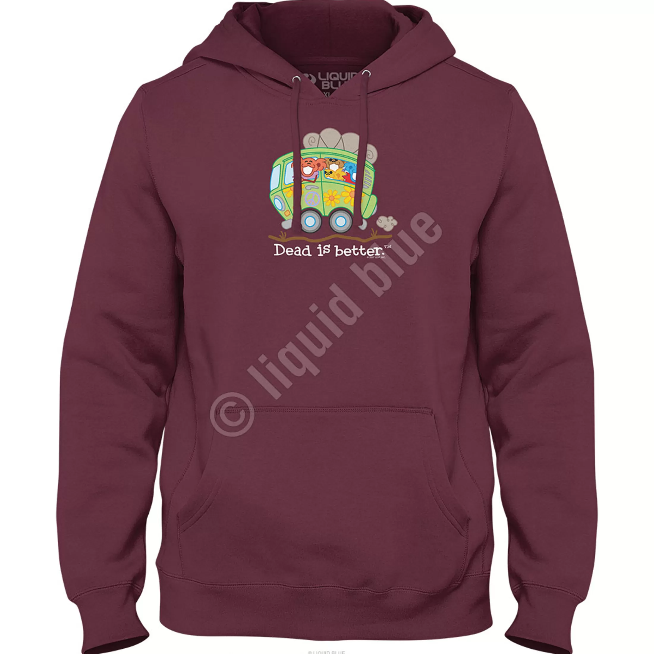 Hoodie | Grateful Dead<Liquid Blue Bus Dead Is Better Hoodie