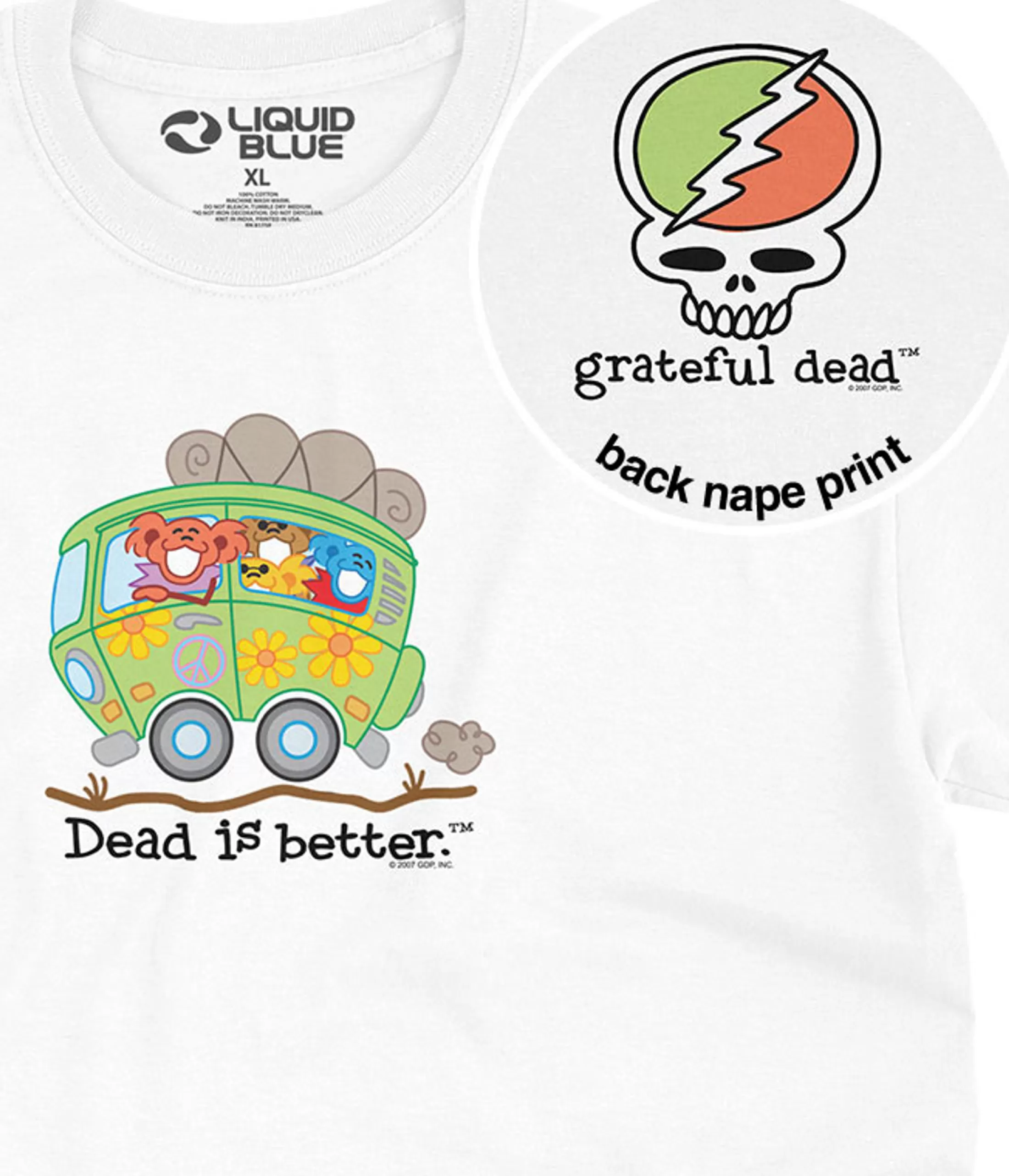 T-Shirt | Grateful Dead<Liquid Blue Bus Dead Is Better T-Shirt