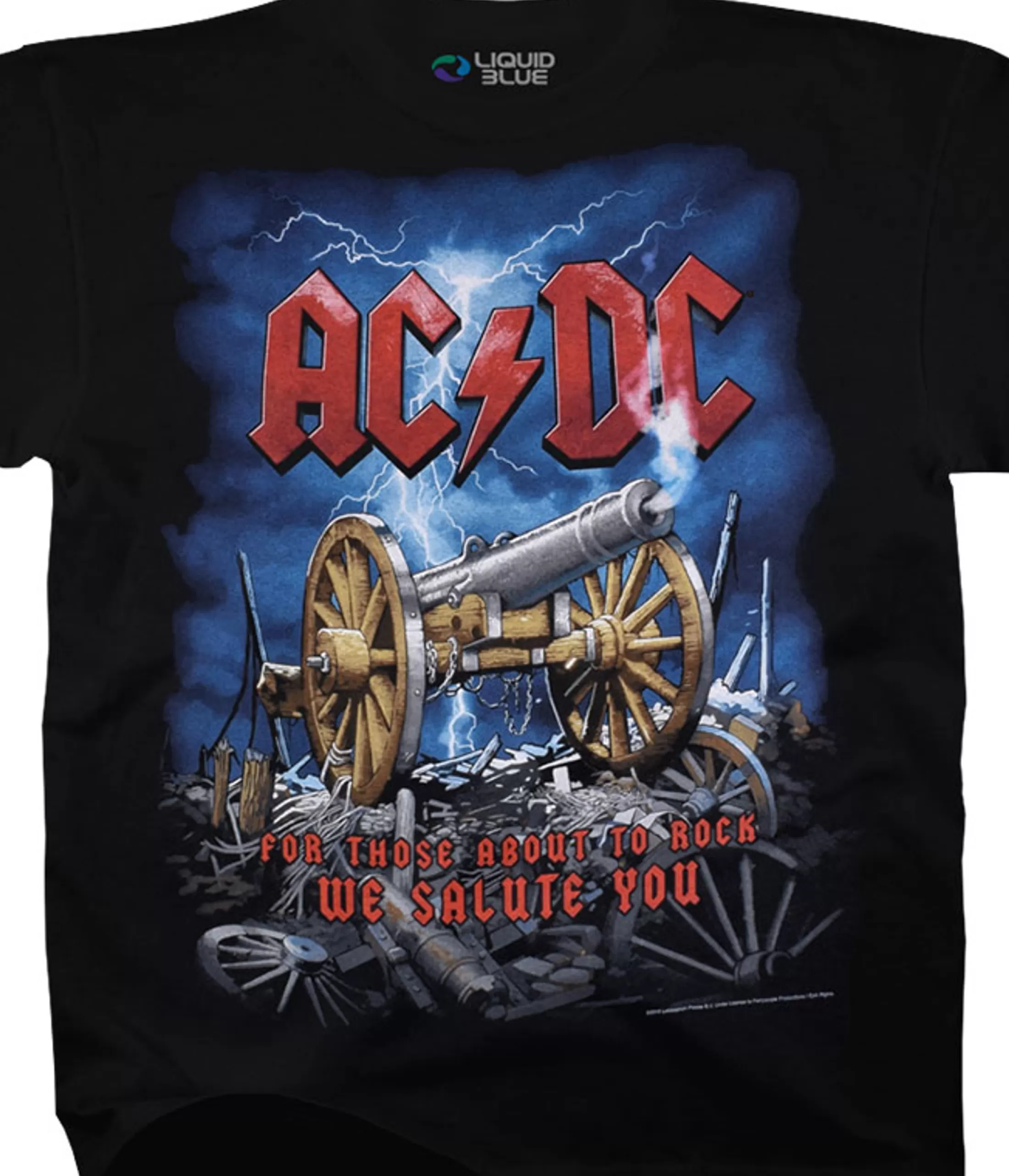 T-Shirt | Ac-Dc<Liquid Blue Cannon Carnage Black T-Shirt