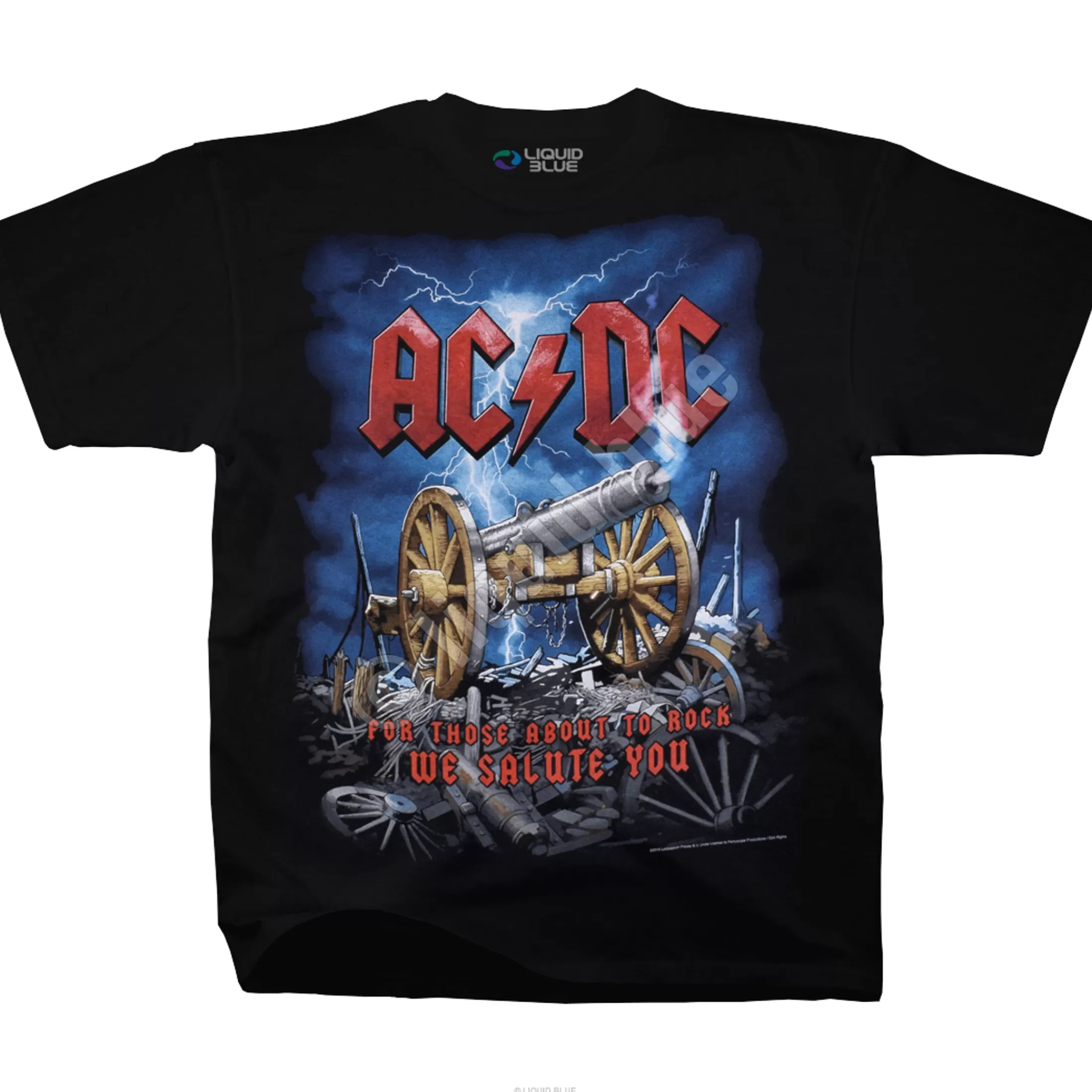 T-Shirt | Ac-Dc<Liquid Blue Cannon Carnage Black T-Shirt