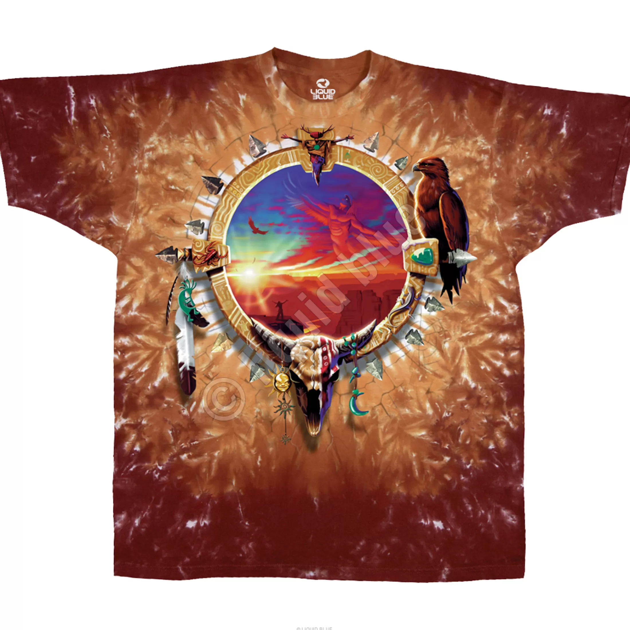 T-Shirt | American West<Liquid Blue Canyon Sunset Tie-Dye T-Shirt