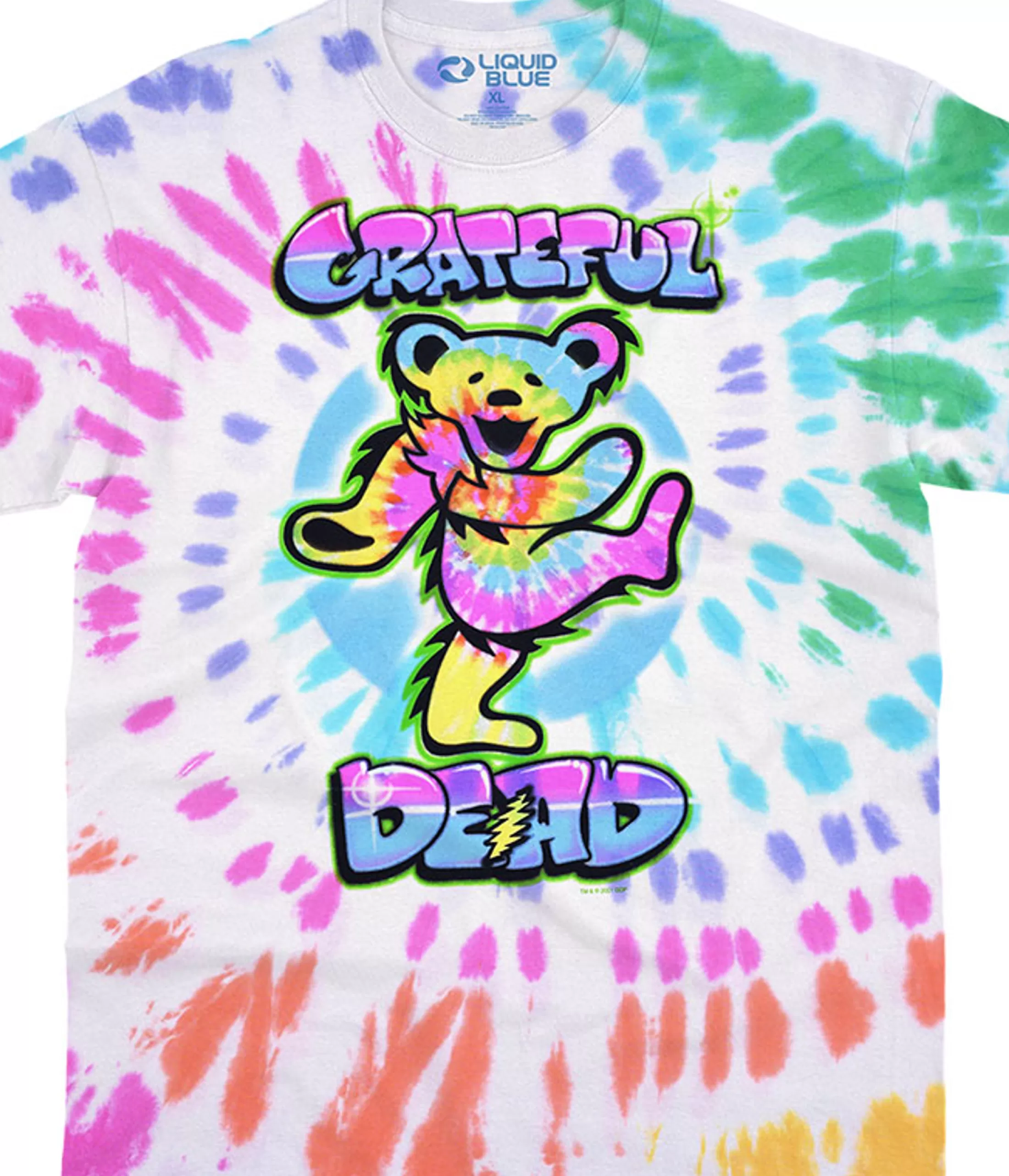 T-Shirt | Grateful Dead<Liquid Blue Carnival Bear Tie-Dye T-Shirt