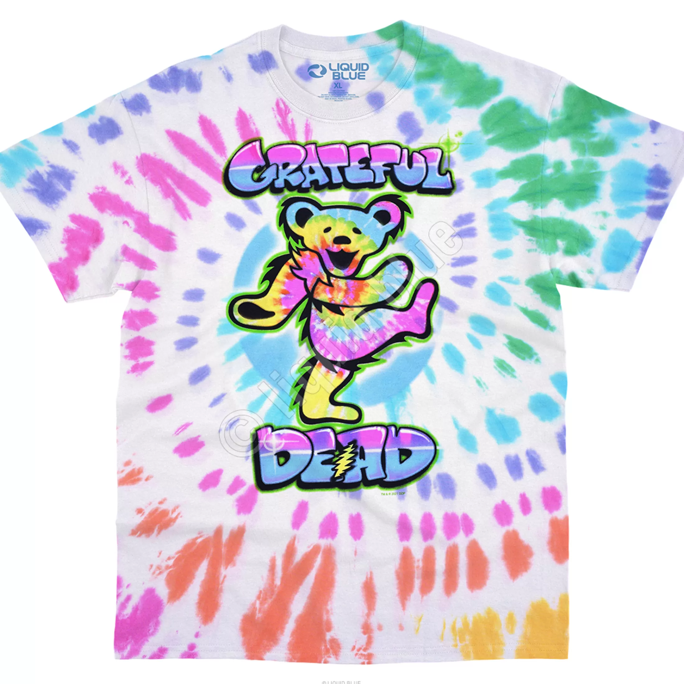 T-Shirt | Grateful Dead<Liquid Blue Carnival Bear Tie-Dye T-Shirt