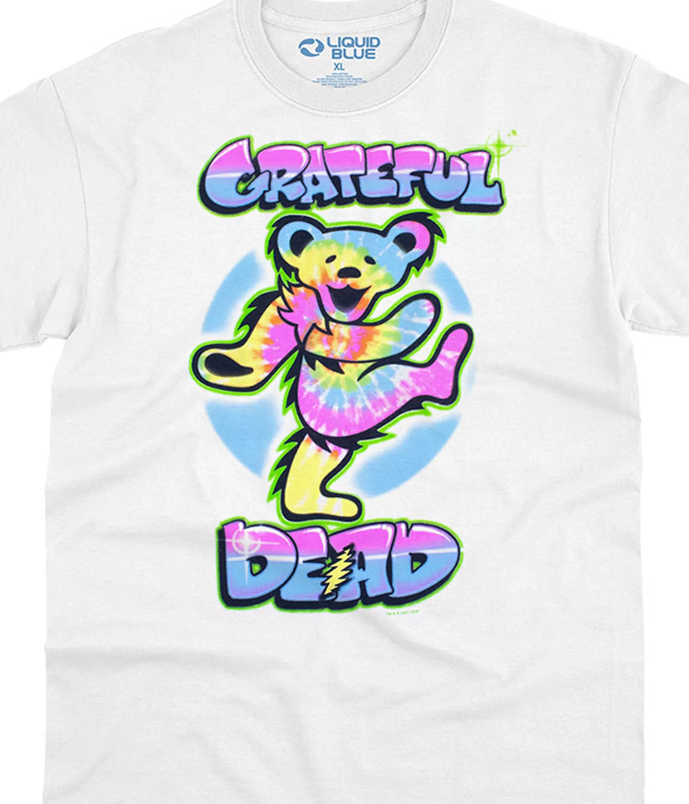 T-Shirt | Grateful Dead<Liquid Blue Carnival Bear White T-Shirt