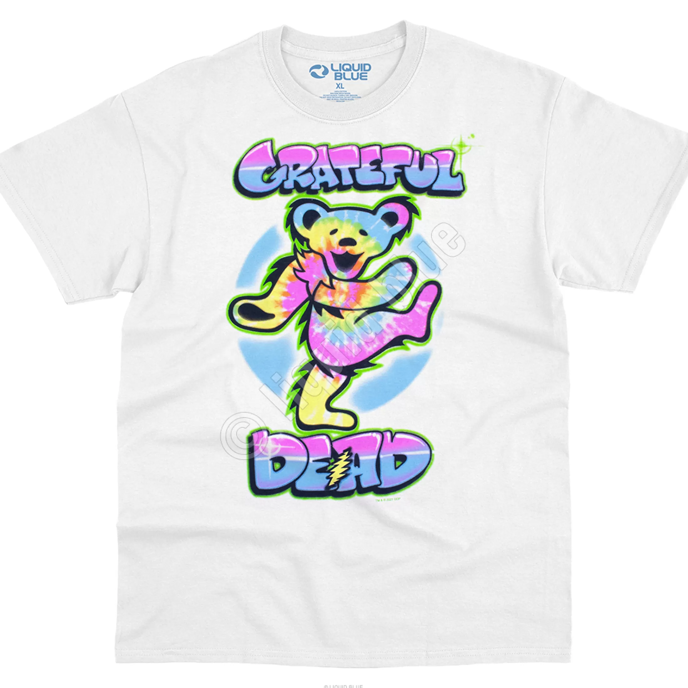 T-Shirt | Grateful Dead<Liquid Blue Carnival Bear White T-Shirt